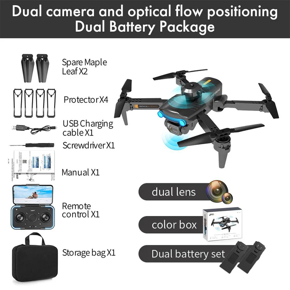 2024 New F187 Pro Drone - 4K HD Dual Camera Fixed Height Obstacle Avoidance 2.4Ghz Wifi Fpv Foldable Quadcopter RC Dron Toys Gifts