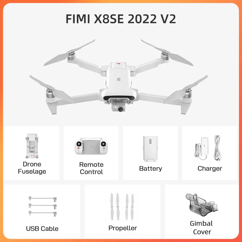 FIMI X8 Pro Drone - 15KM Range 4K 3-axis Gimbal camera Obstacle Sensing GPS Drone