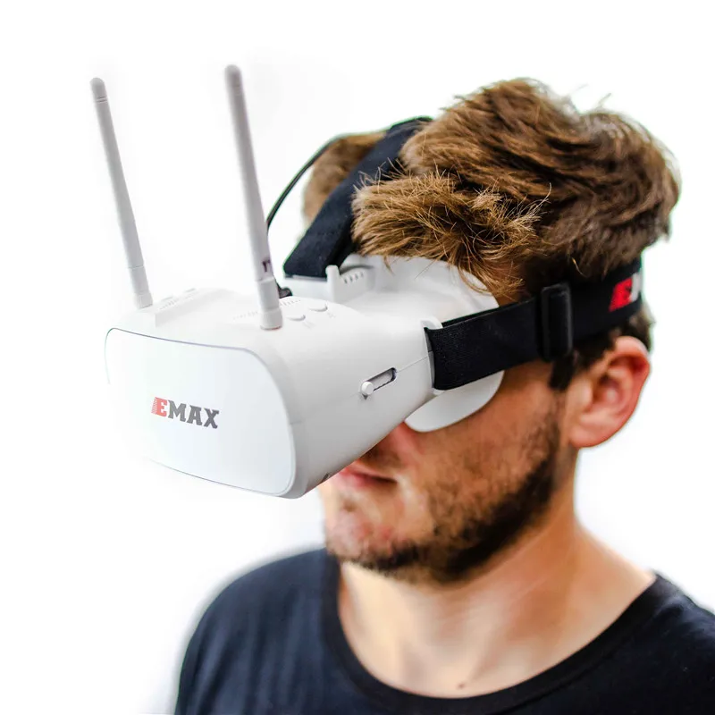 EMAX Tinyhawk 5.8G 48CH Diversity FPV Goggles - 4.3 Inches 480*320 Video Headset With Dual Antennas 4.2V 1800mAh Battery For RC Dr