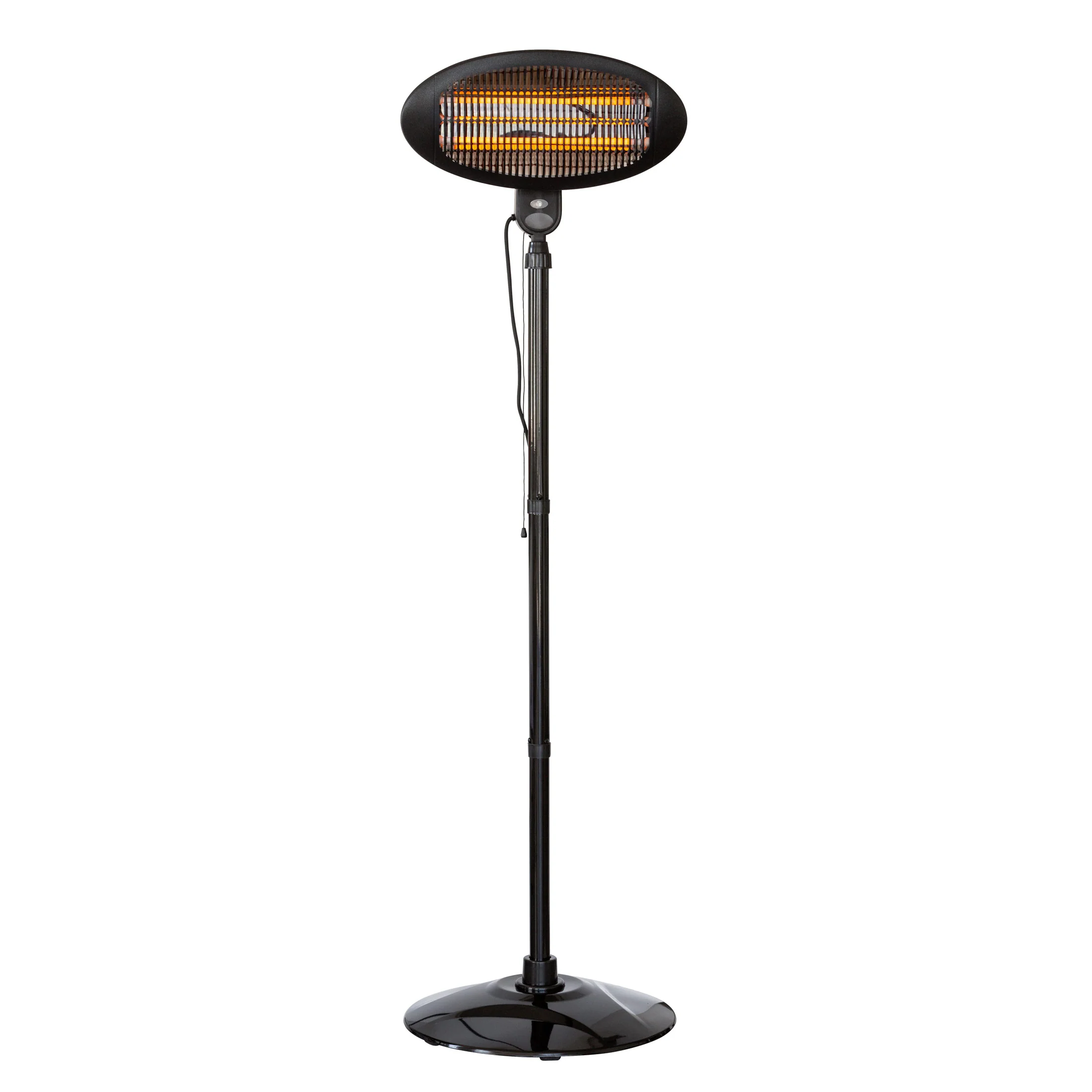 2000W 2.1m Free Standing Adjustable Portable Outdoor Electric Patio Heater Black