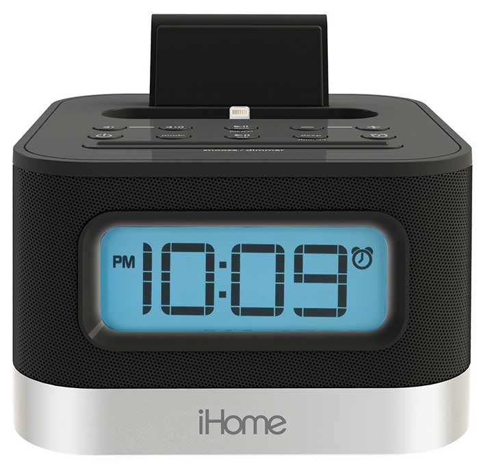 iHome 110-240 volts FM Clock Radio alarm with Lightning Dock for iPhone 5/5S and 6/6Plus