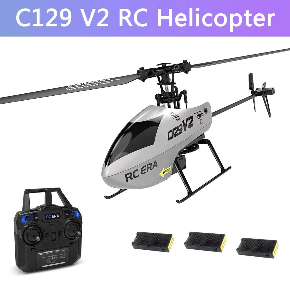 C129 V2 RC Helicopter - 6 Channel Remote Controller Helicopter Charging Toy Drone Model UAV Outdoor Aircraft RC Toy