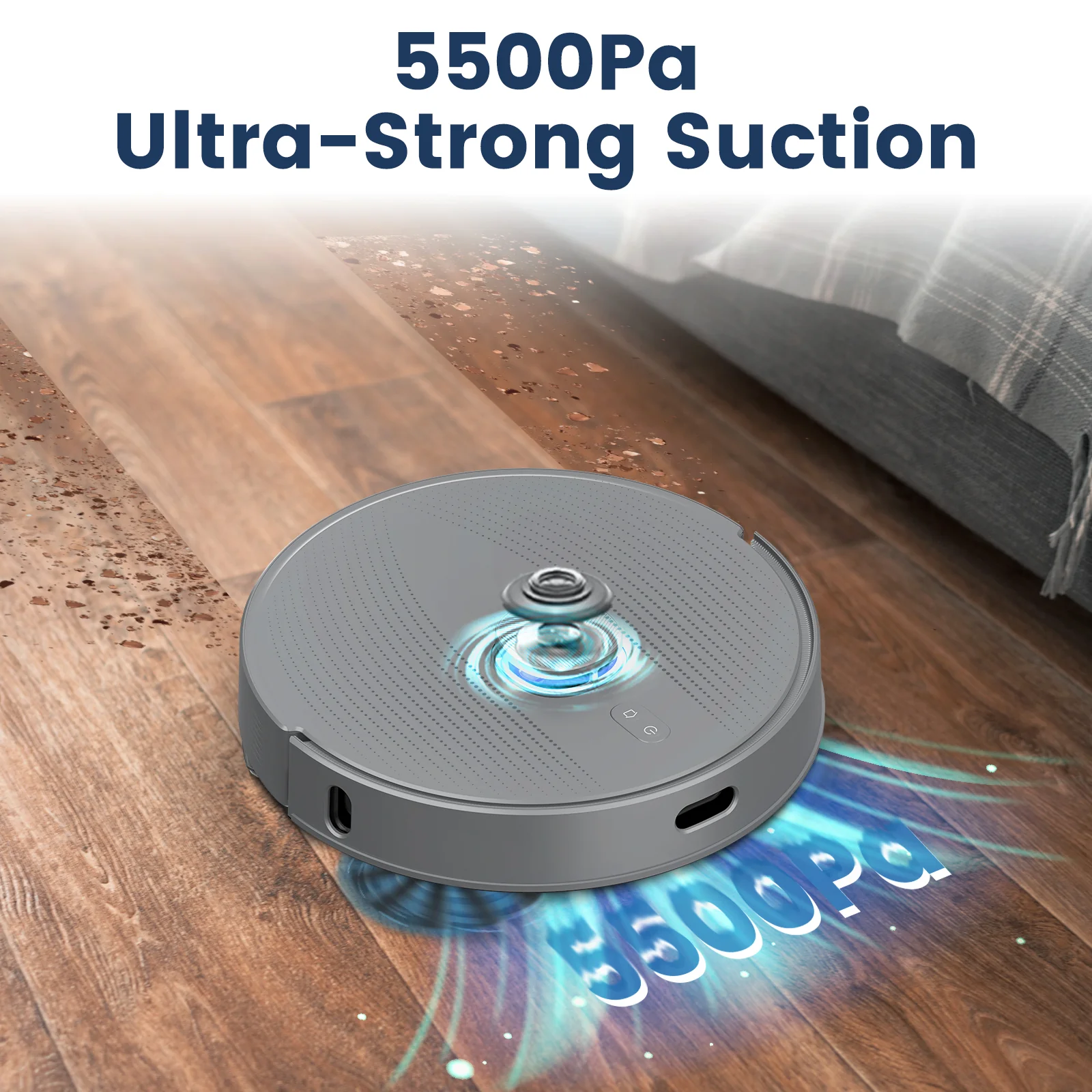 AIRROBO T25+ Robot Vacuum and Mop Cleaner - Self-Empty, 5500Pa Suction, Ultrasonic Carpet Detection