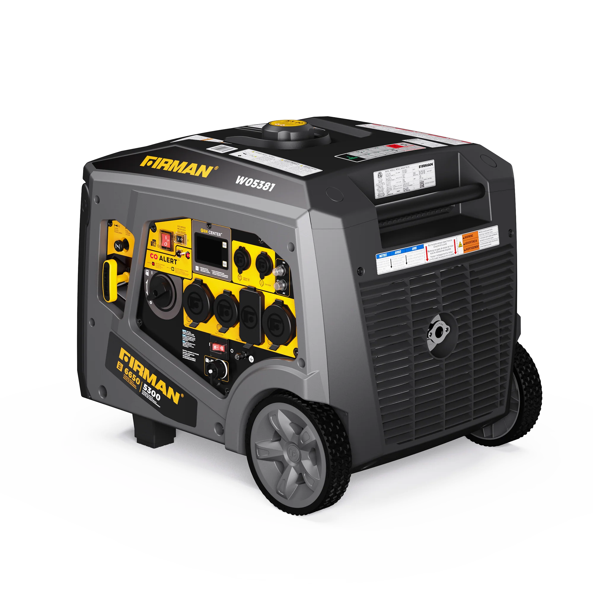 Gas Inverter Portable Generator 6650/5300 Watt 120/240V CO Alert