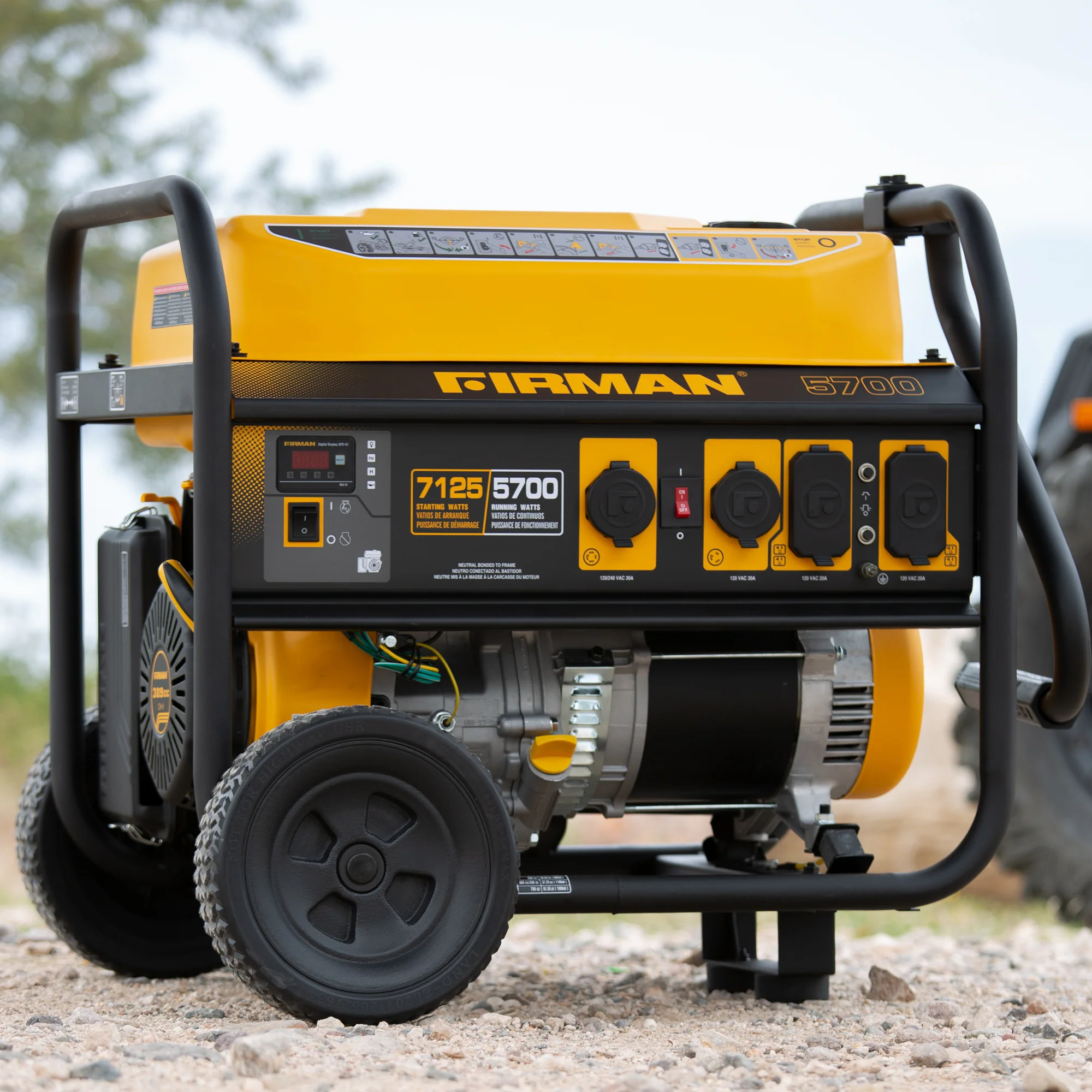 Gas Portable Generator 7125W Recoil Start 120/240V
