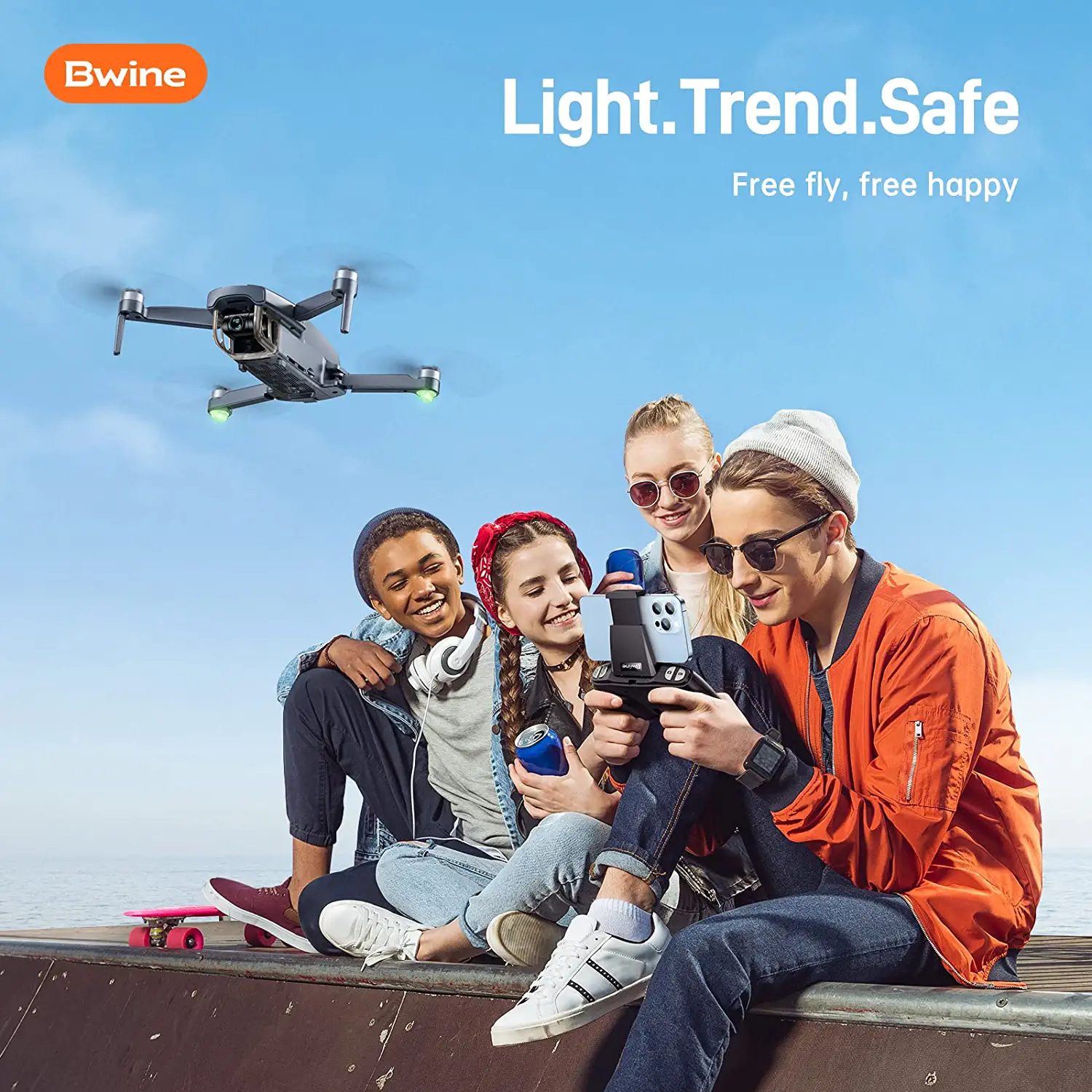 Bwine F7 MINI Drone - with 60Mins GPS 4K HD UHD Camera for Adults - 5GH FPV RC Quadcopter with Brushless Motor, Auto Return, Follow Me, Circle Fly, Waypoint Fly, Altitude Hold, Two Battery Long Flight, Customized Carrying Case Professional Camera Dro