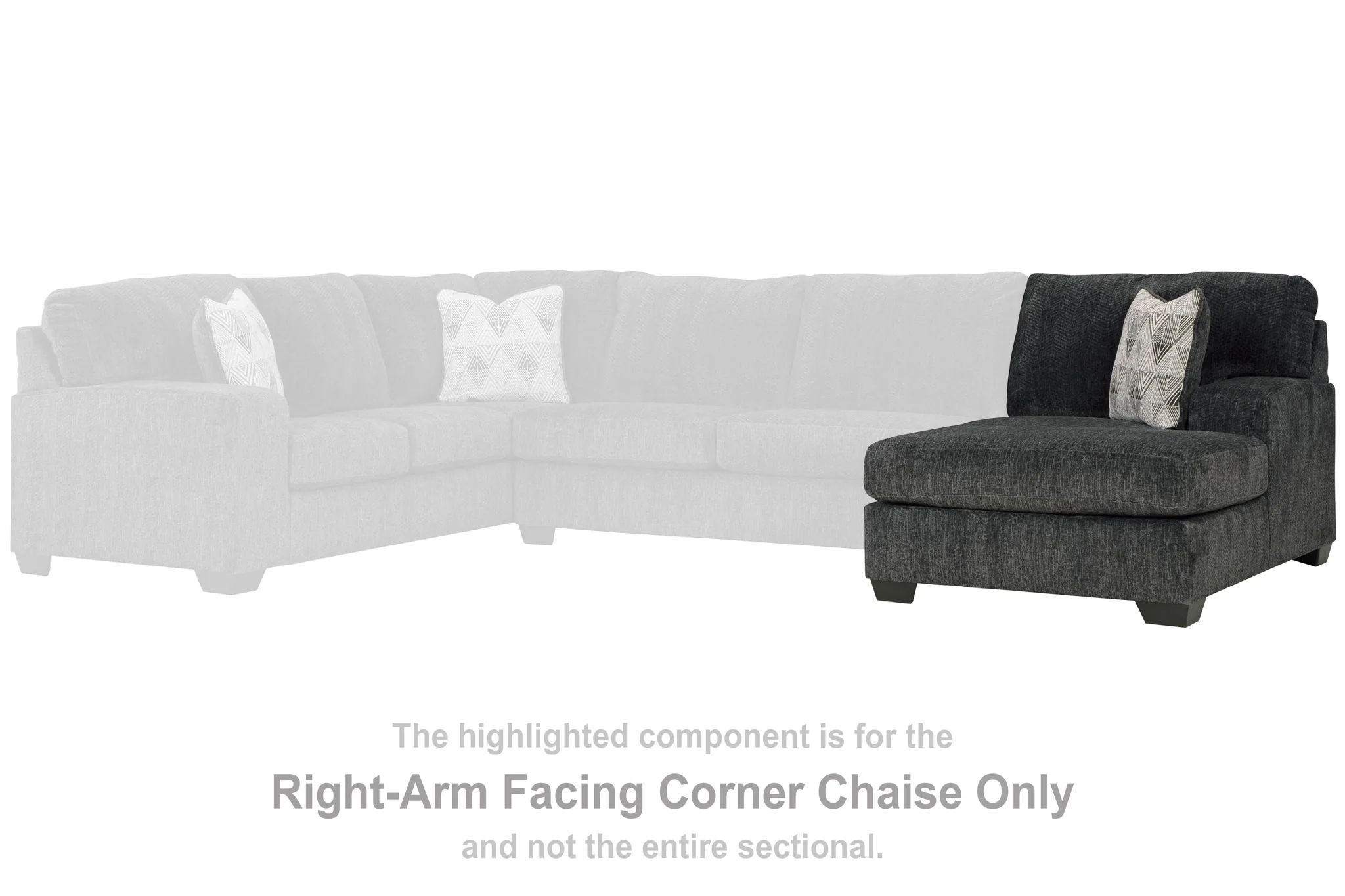 Hollyview - Raf Corner Chaise - Shadow