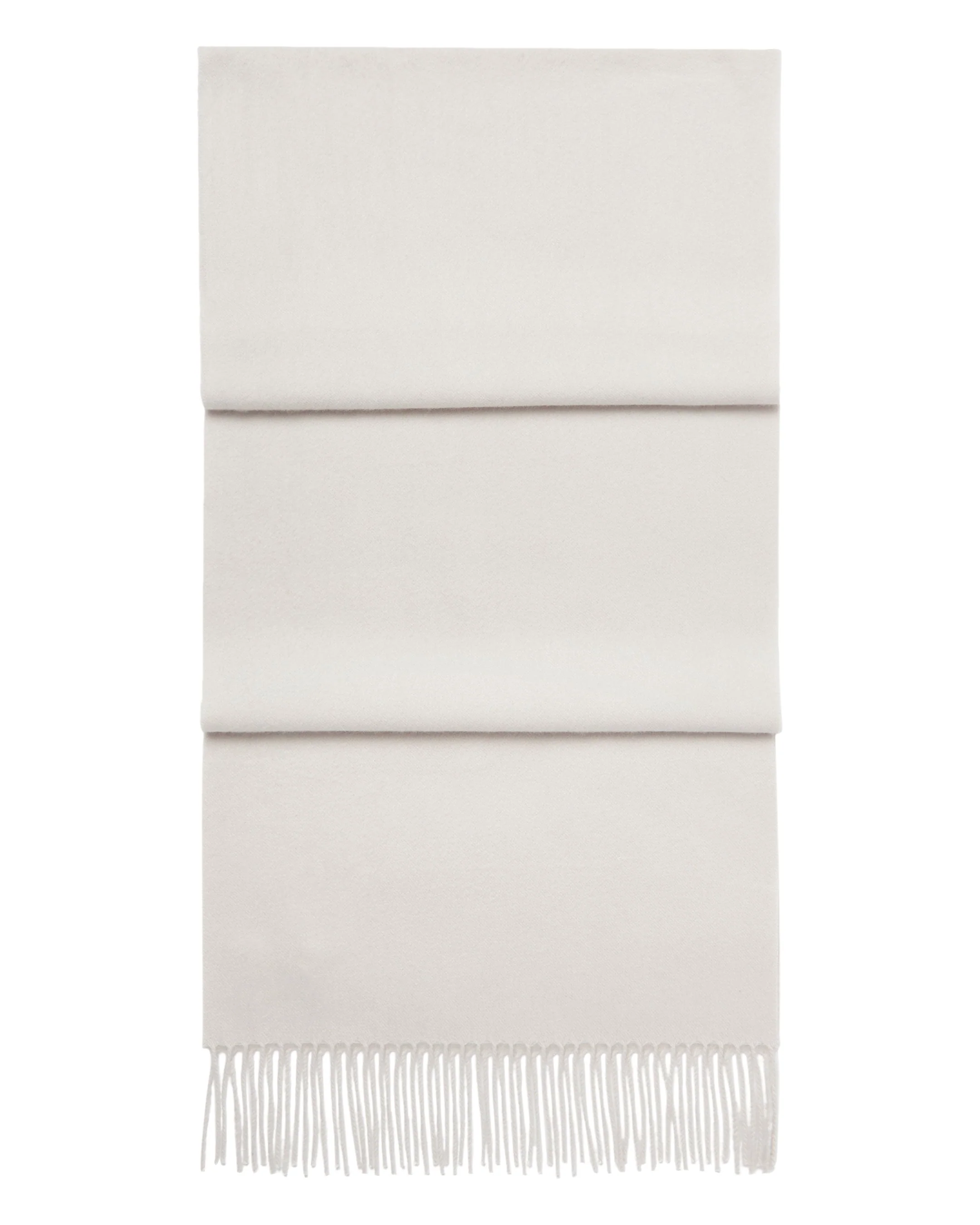 Unisex Large Woven Cashmere Scarf Snow Grey