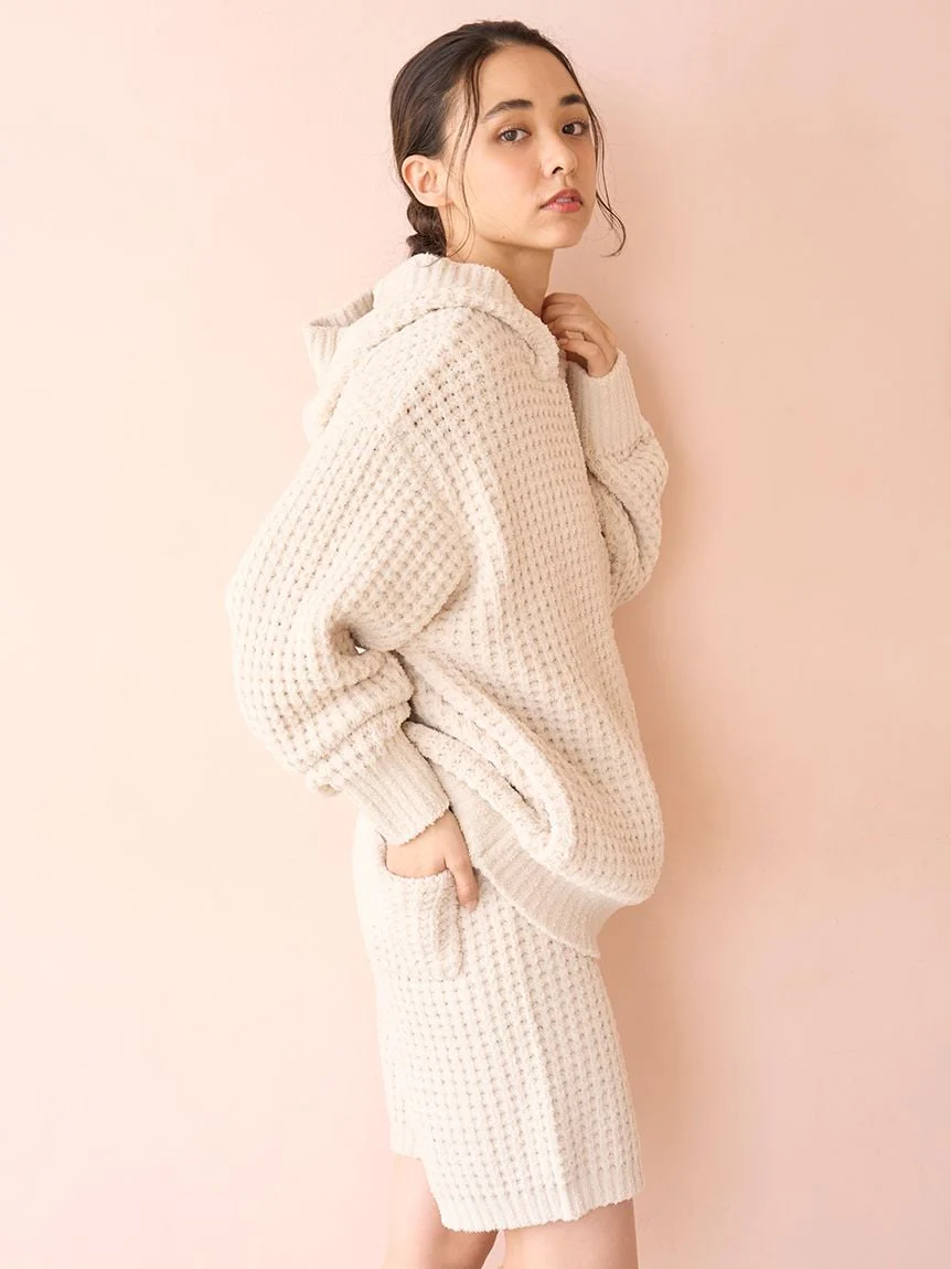 Unisex Waffle Knit Hoodie