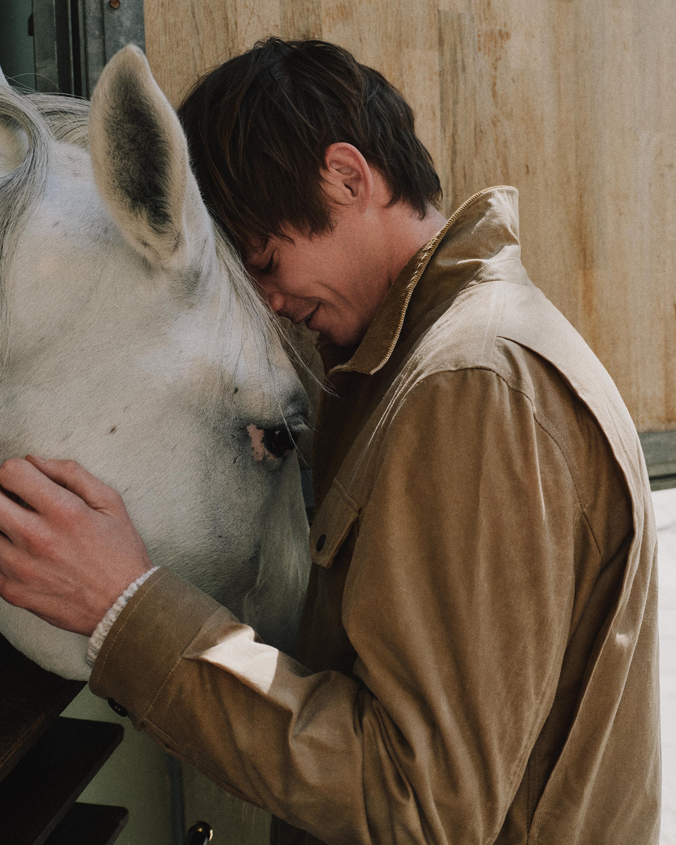 Men's Wax Jacket Taupe Brown