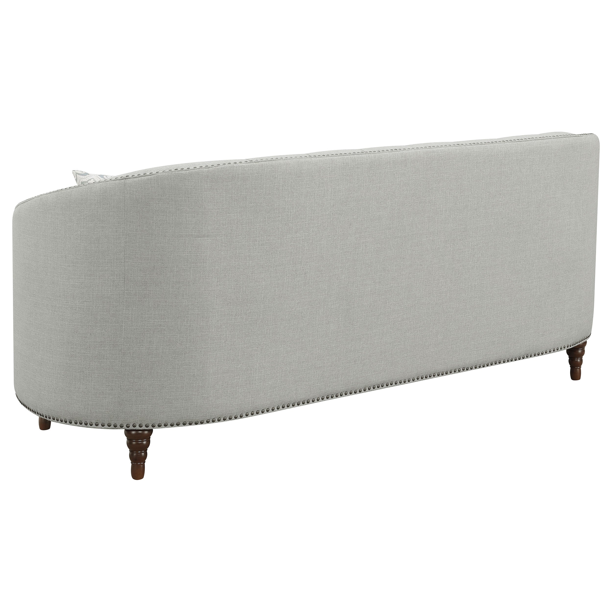 Avonlea  Upholstered Sloped Arm Sofa Set Grey Fabric