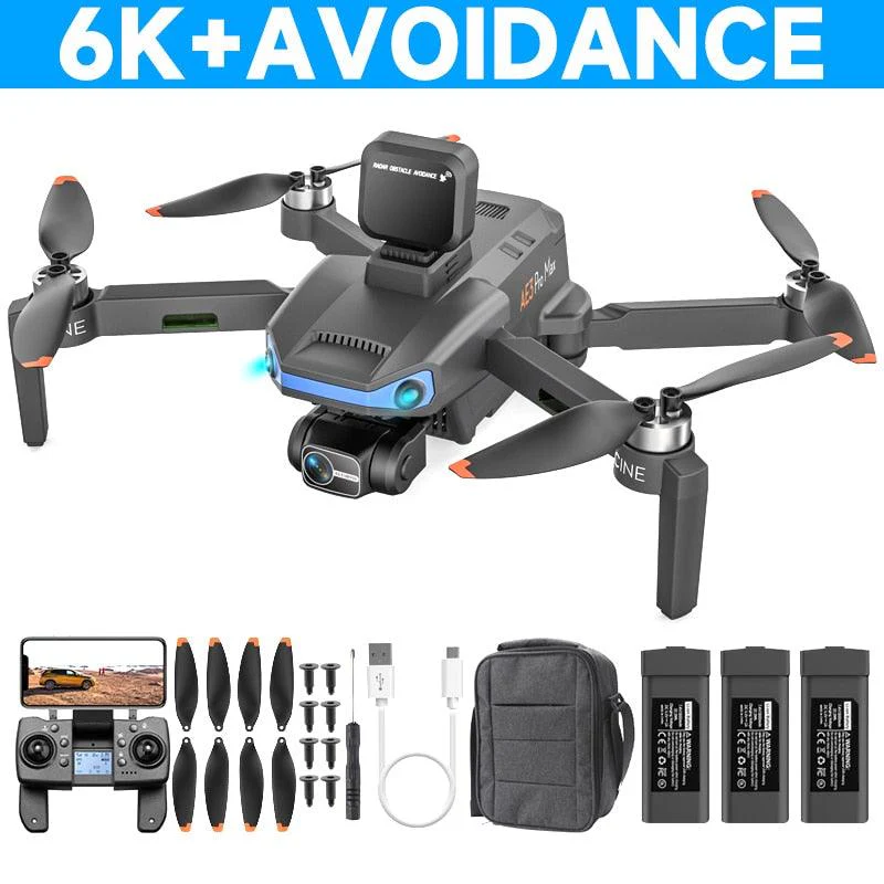 AE3 / AE3 PRO Max GPS Drone - 4K HD Dual Camera Professional Dron FPV EIS 3-Axis Gimbal Radar Obstacle Avoidance Quadcopter RC Toys Professional Camera Drone