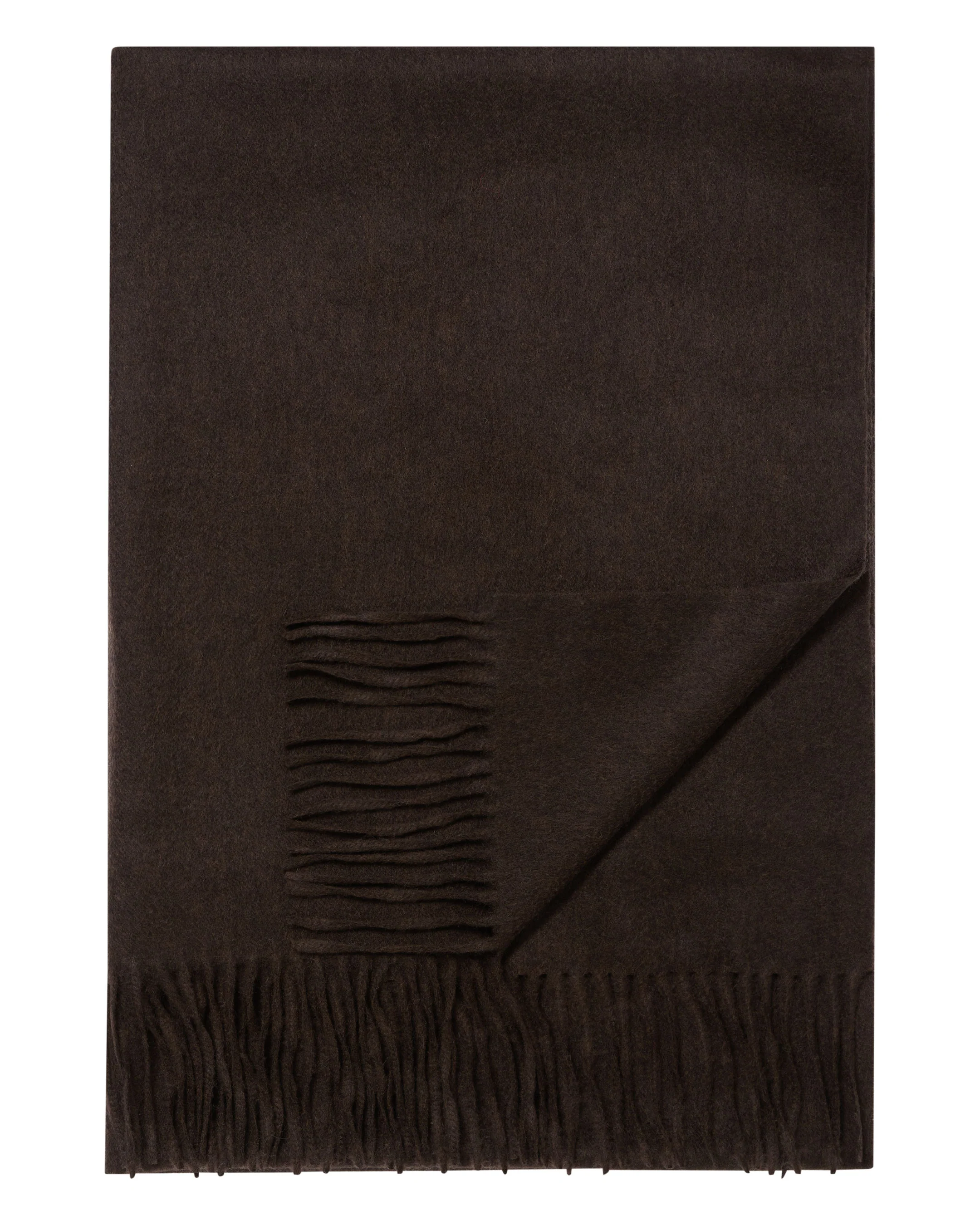 Women's Woven Cashmere Shawl Chocolate Brown