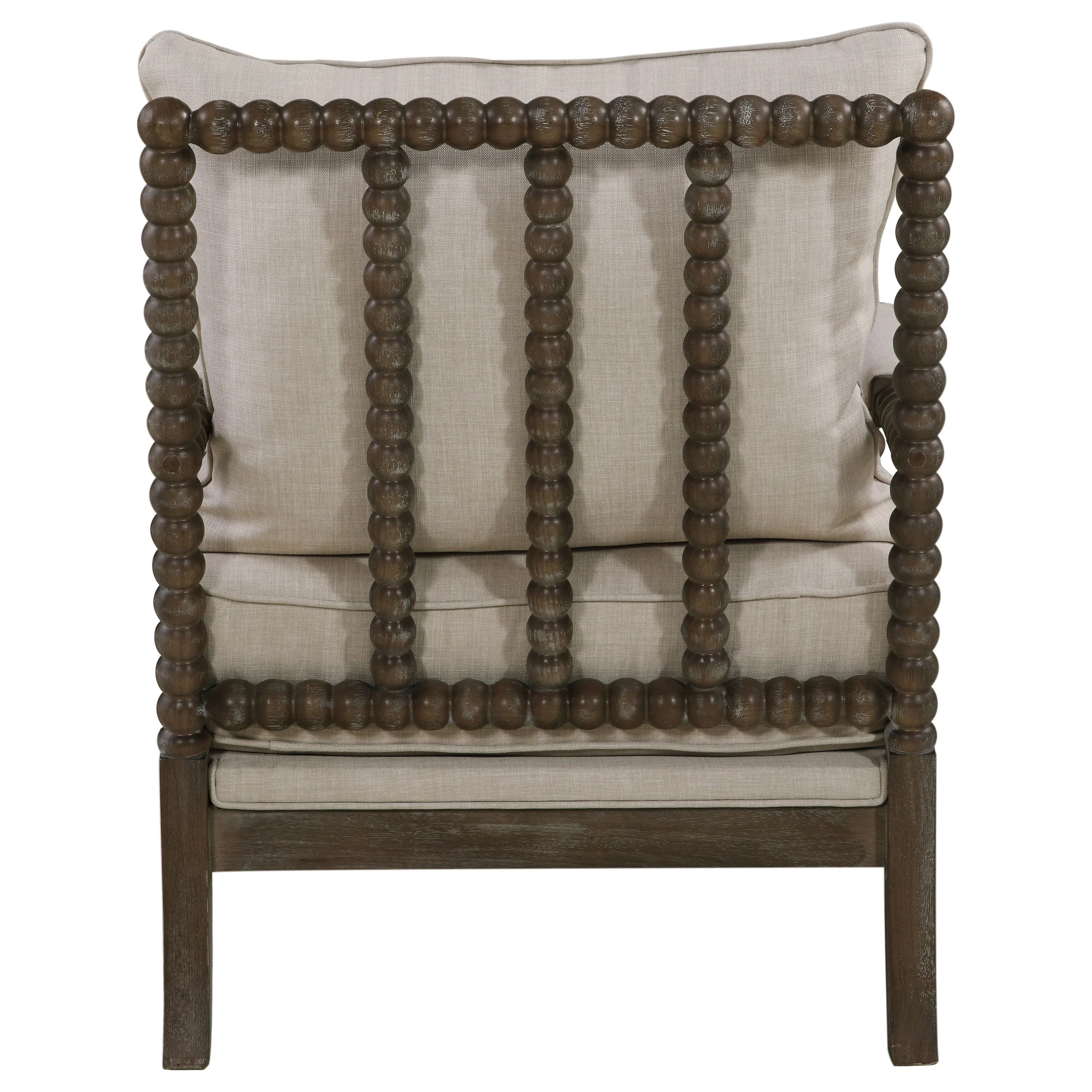 Blanchett Upholstered Bobbin Accent Chair White and Navy