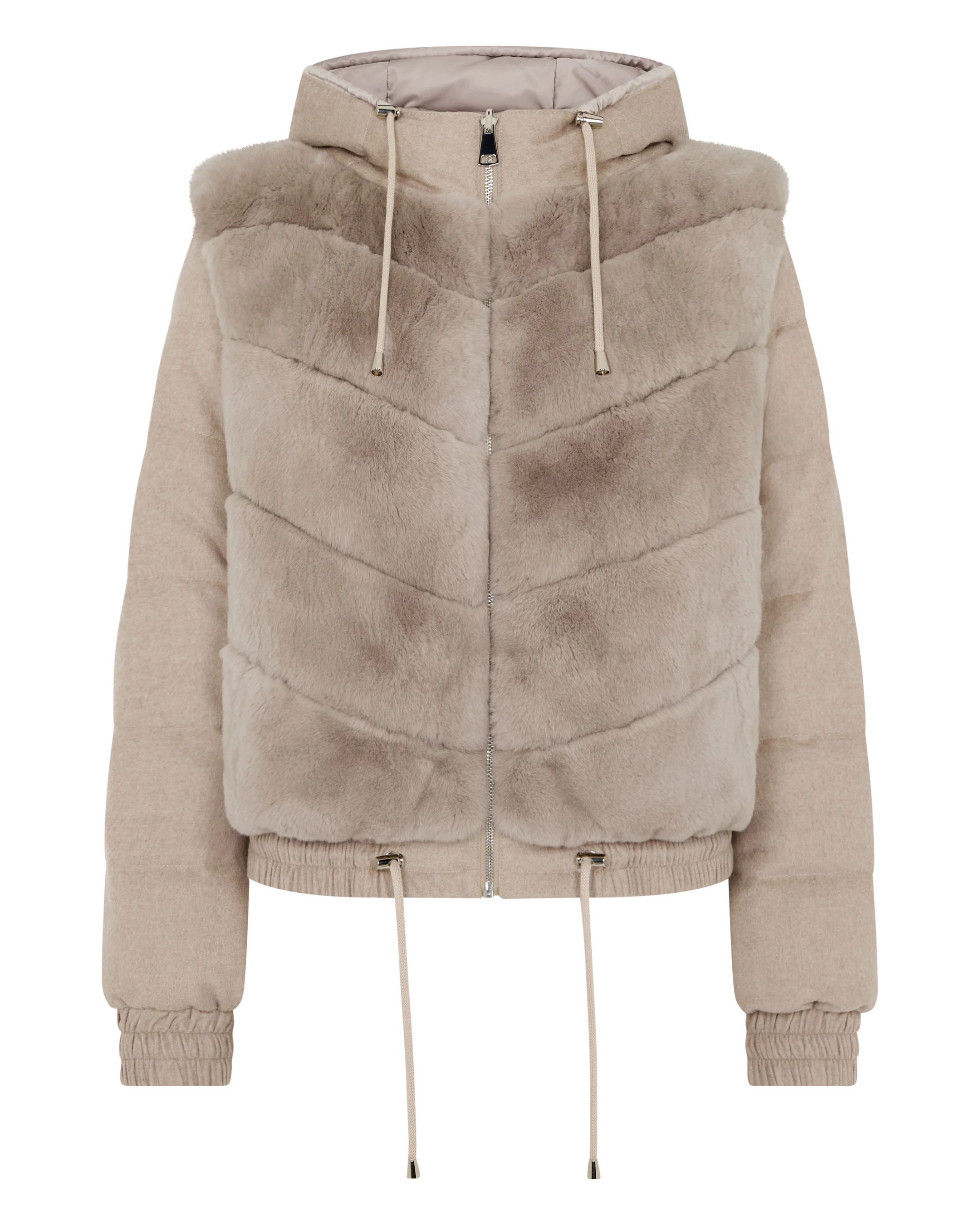 Women's Rex Front Padded Jacket Beige Brown