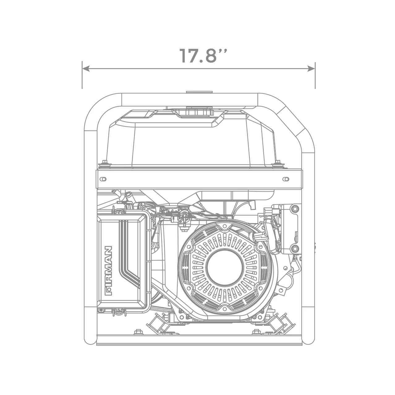 Gas Portable Generator 4550W Recoil Start 120V