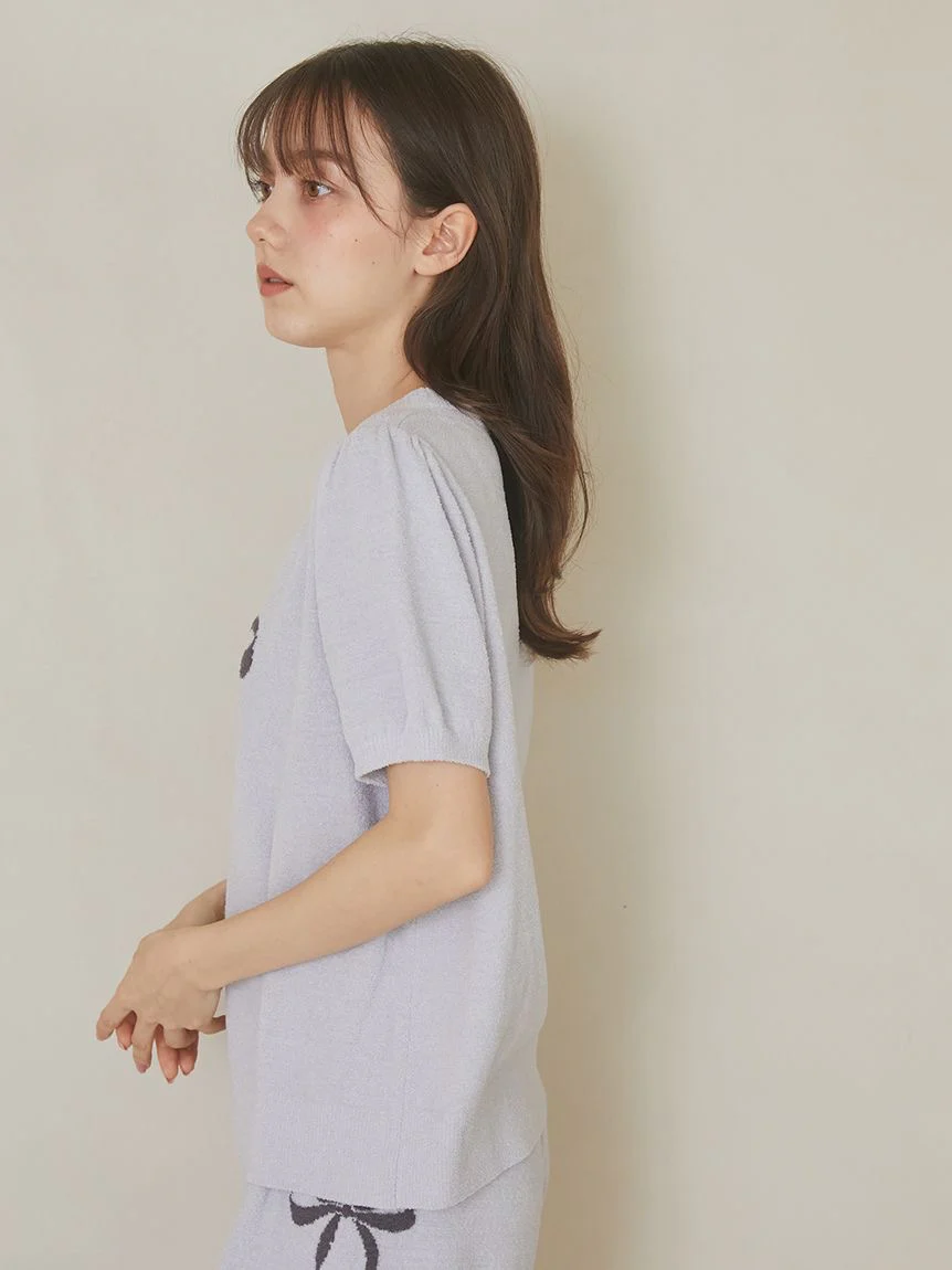 Ribbon Jacquard Pullover Sweater