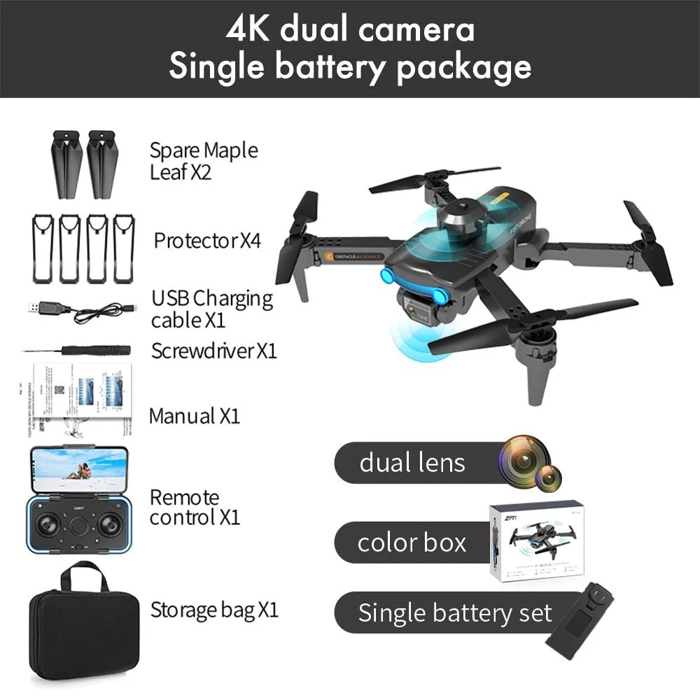 2024 New F187 Pro Drone - 4K HD Dual Camera Fixed Height Obstacle Avoidance 2.4Ghz Wifi Fpv Foldable Quadcopter RC Dron Toys Gifts