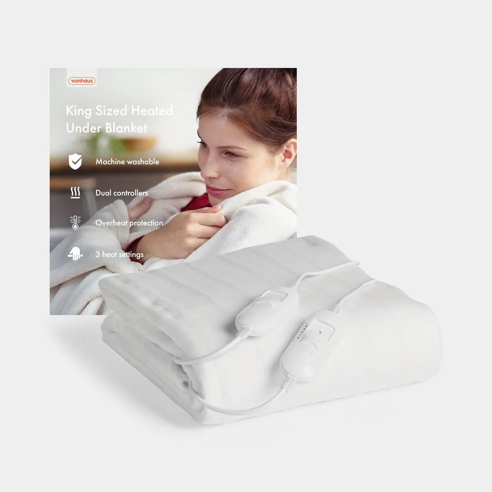 VonHaus 220 volt King Size Heated Under Blanket  2500458 220v 240 volts 50 hz