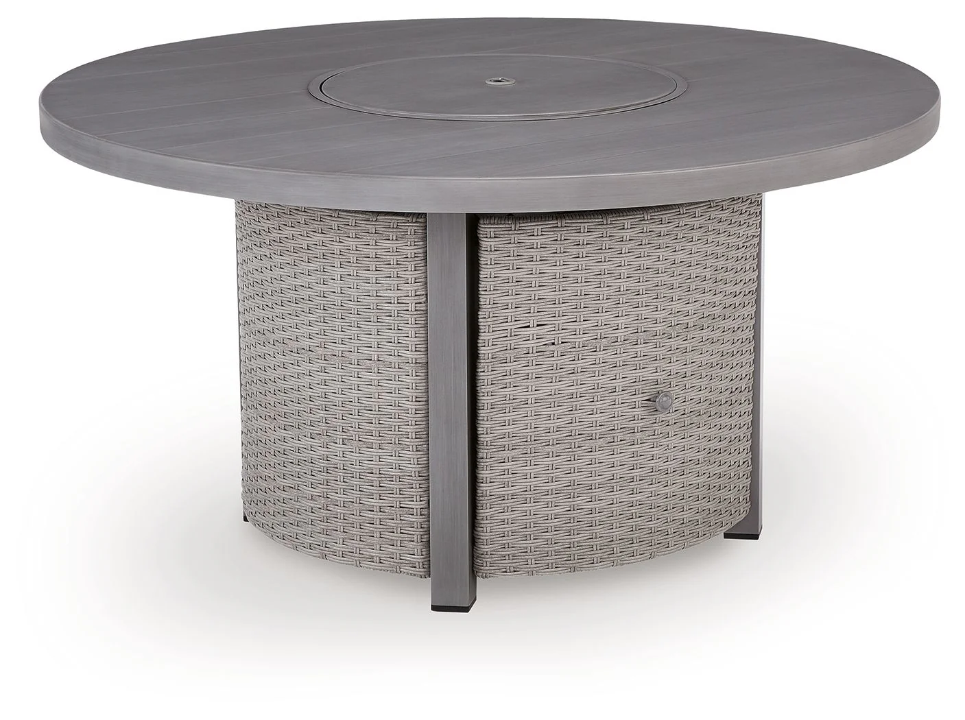 Half Moon Beach - Round Fire Pit Table - Gray