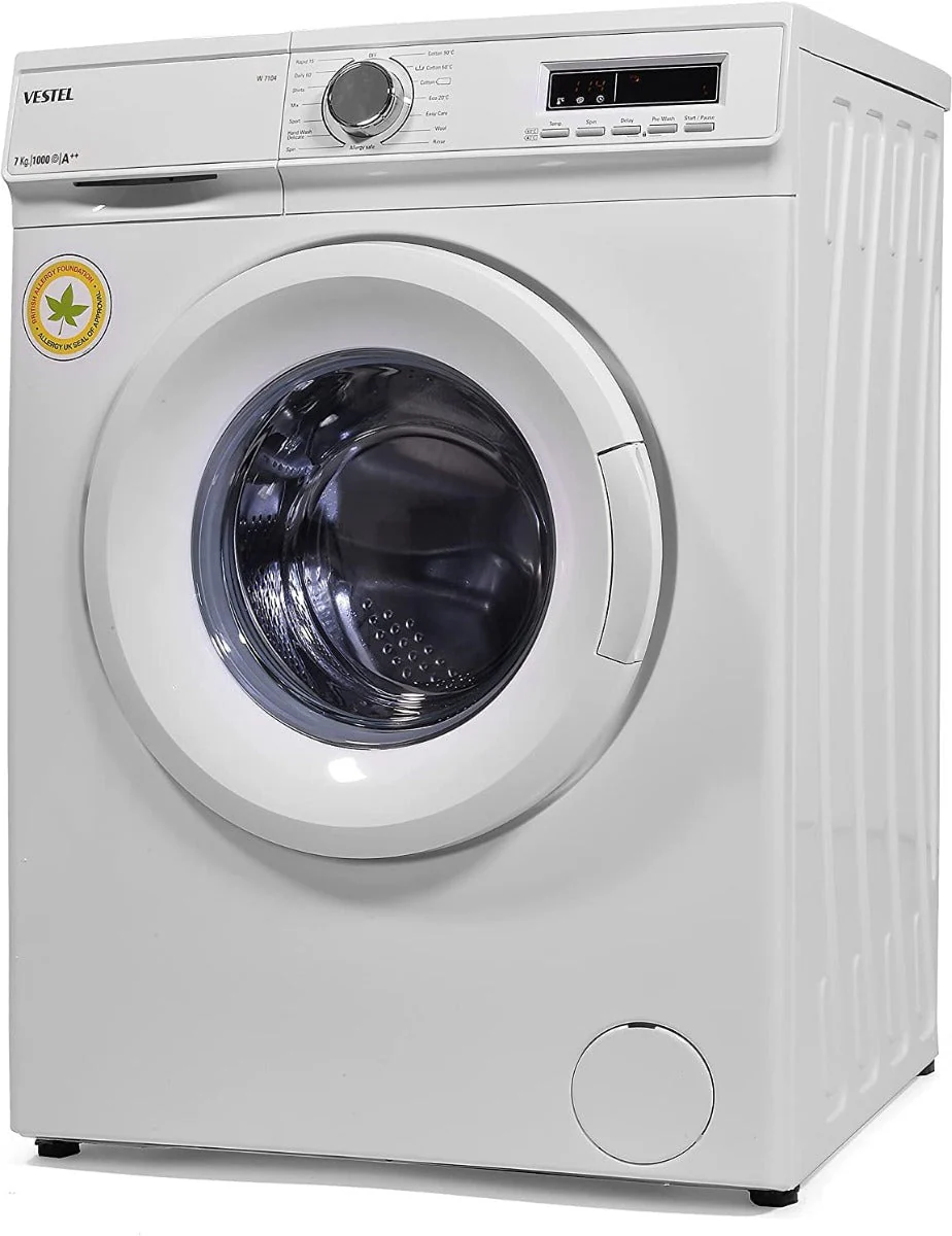 Vestel 220 volts washer Front load W7104W Front load Washing Machine 7 KG WHITE 220v 240 volts 50 hz