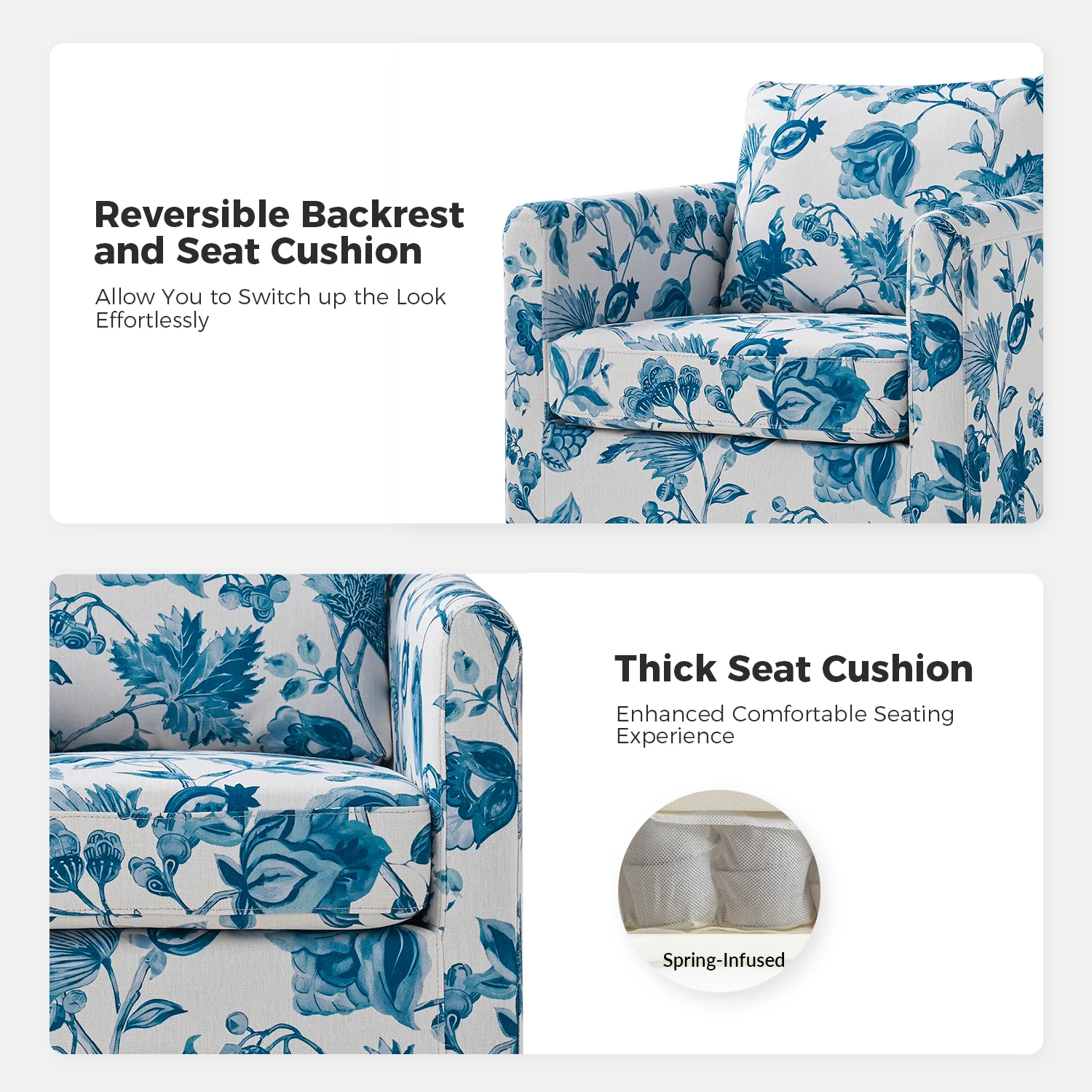 Armando Slipcovered Swivel Chair in Turquoise