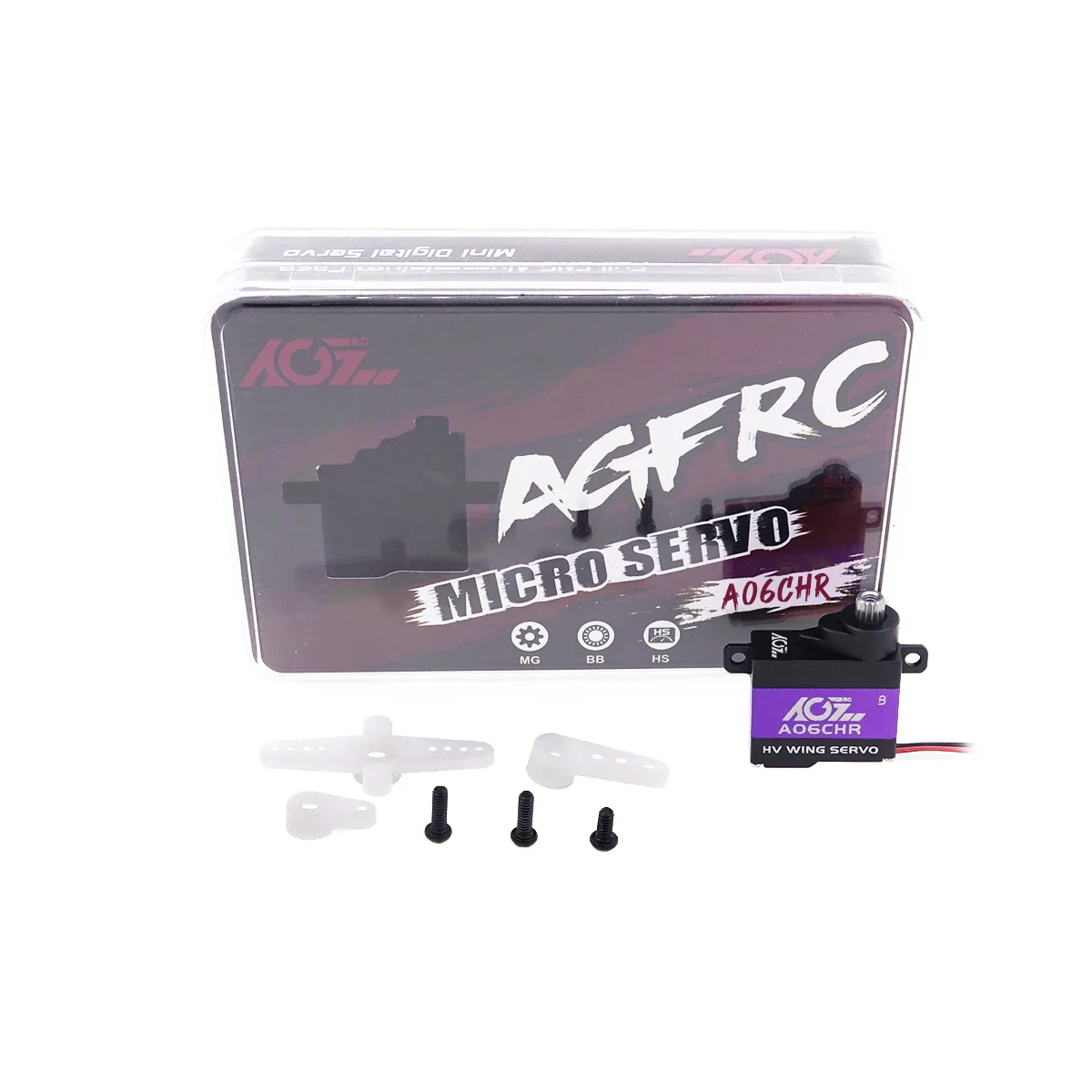 AGFRC A06CHR - Metal Gears 3kg High Torque Coreless Motor Micro Wing Servo Ideal For Small Size  Airplane F3P GLD Glider Sailplane