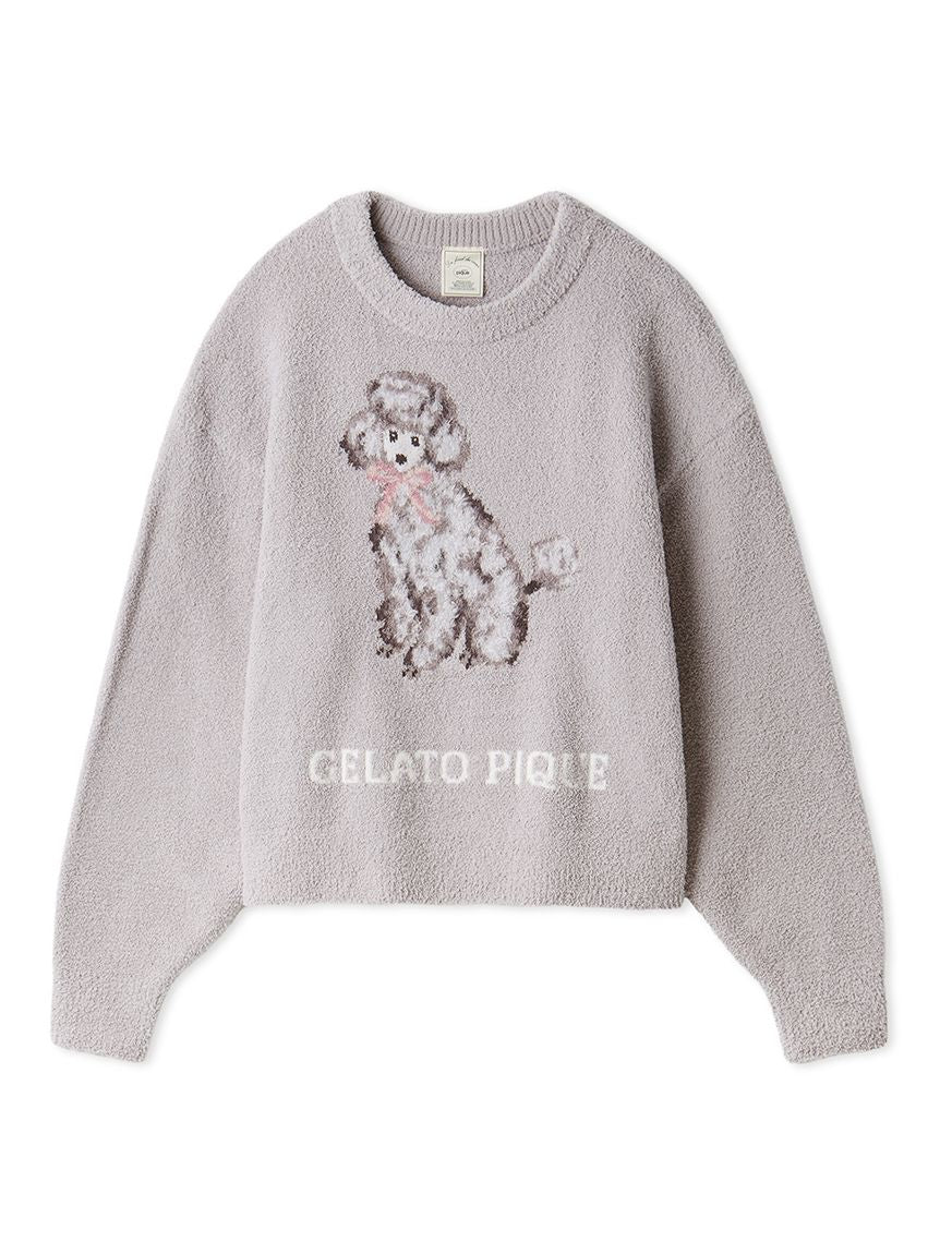 Ribbon Poodle Jacquard Pullover