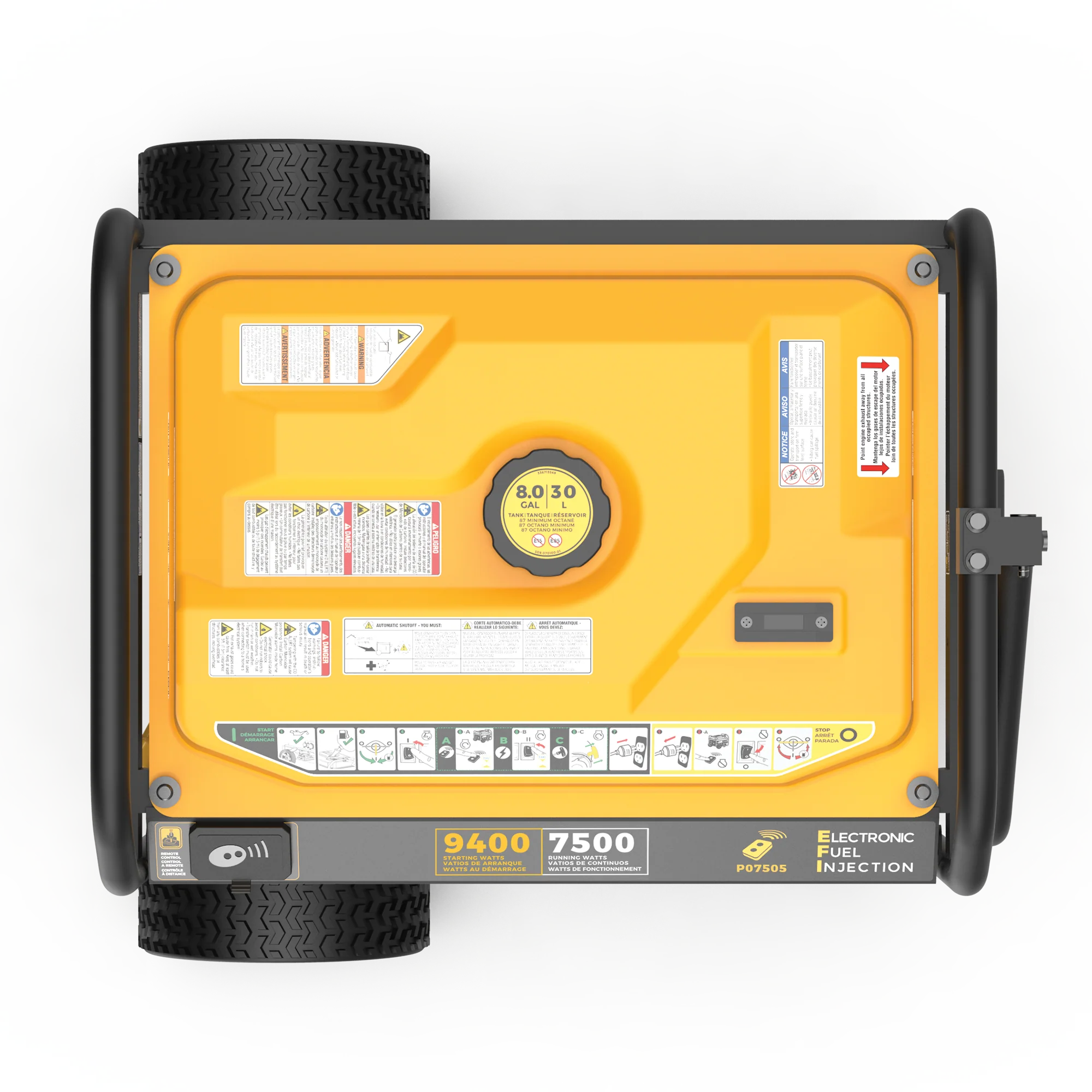 GAS PORTABLE GENERATOR 9,400W REMOTE START 120/240V WITH CO ALERT