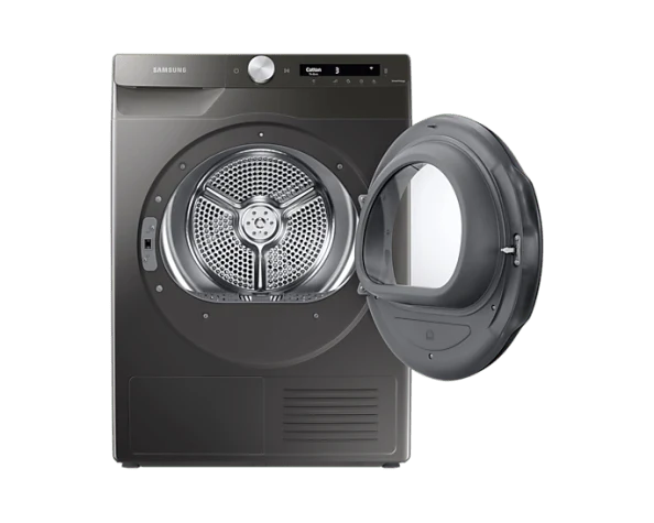 Samsung 220 volt washer front load silver 8 KG WW80TA046 and Samsung 220 volt 8KG Dryer Silver Graphite Heat Pump Ventless Self Condensing DV80T5220A-220v-SGR