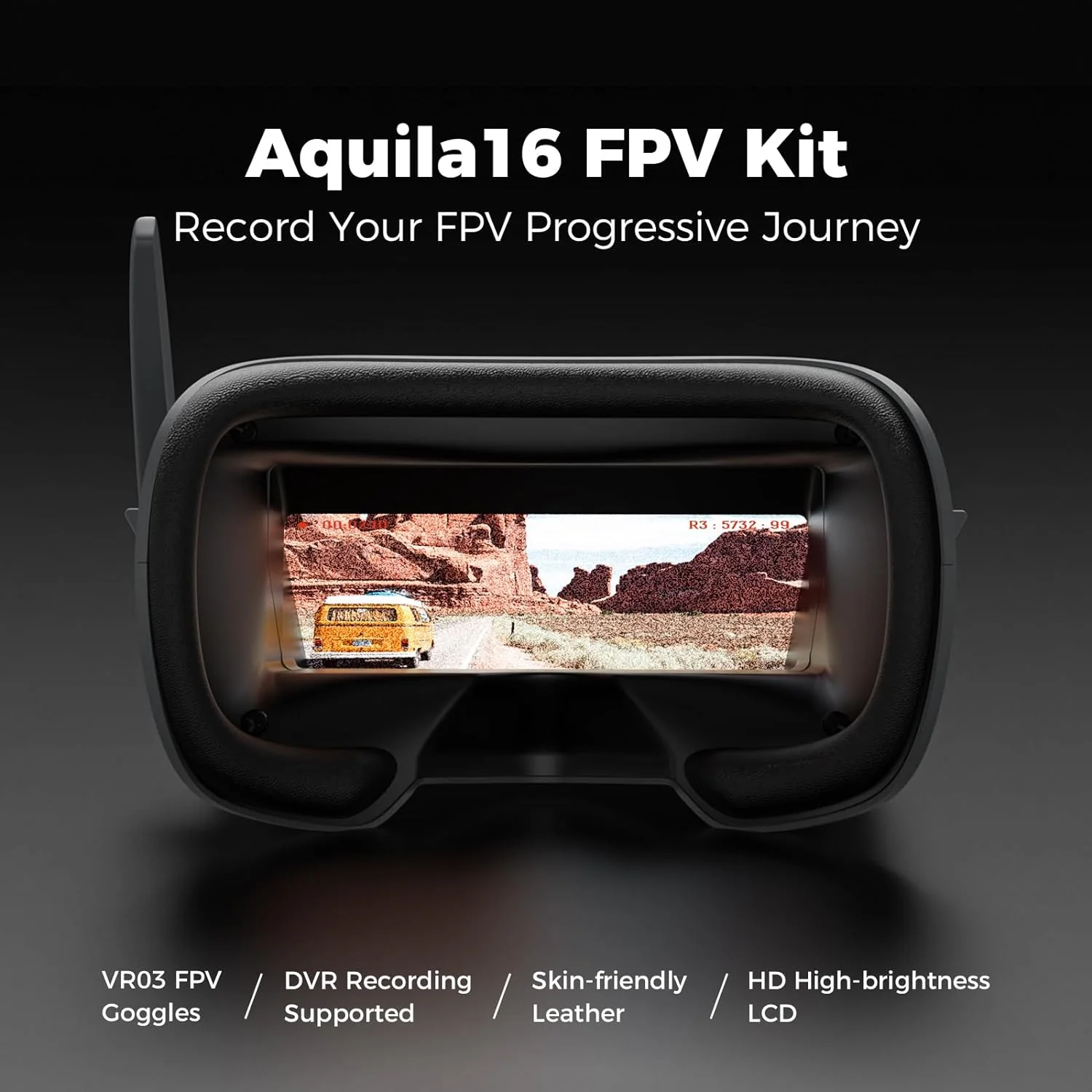 BETAFPV Aquila16 FPV Kit - 8 Minutes 200M Range Freestyle FPV Drone With VR03 FPV Goggle LiteRadio 2 SE For Beginner