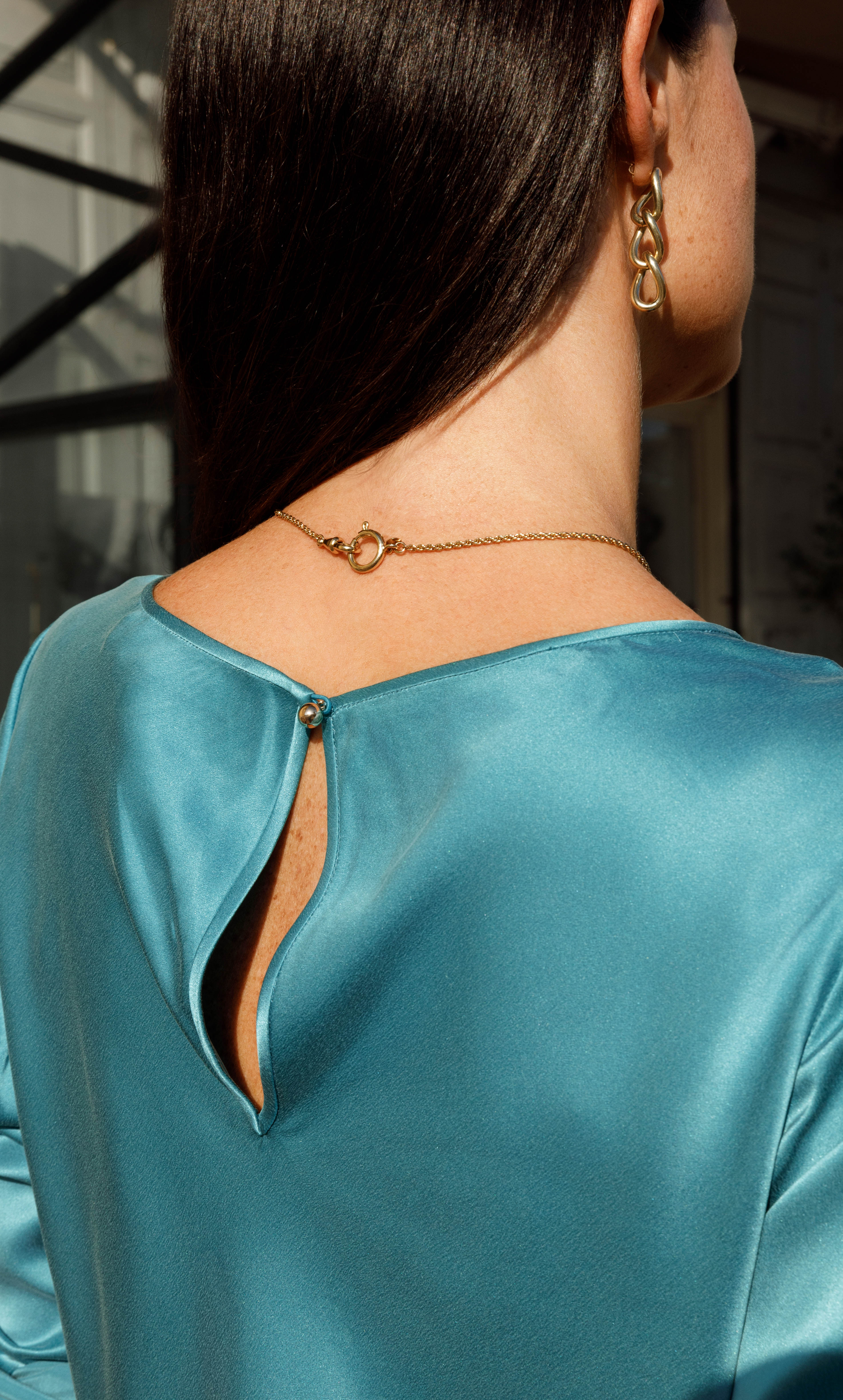 Claudia Silk Cowl Neck Blouse