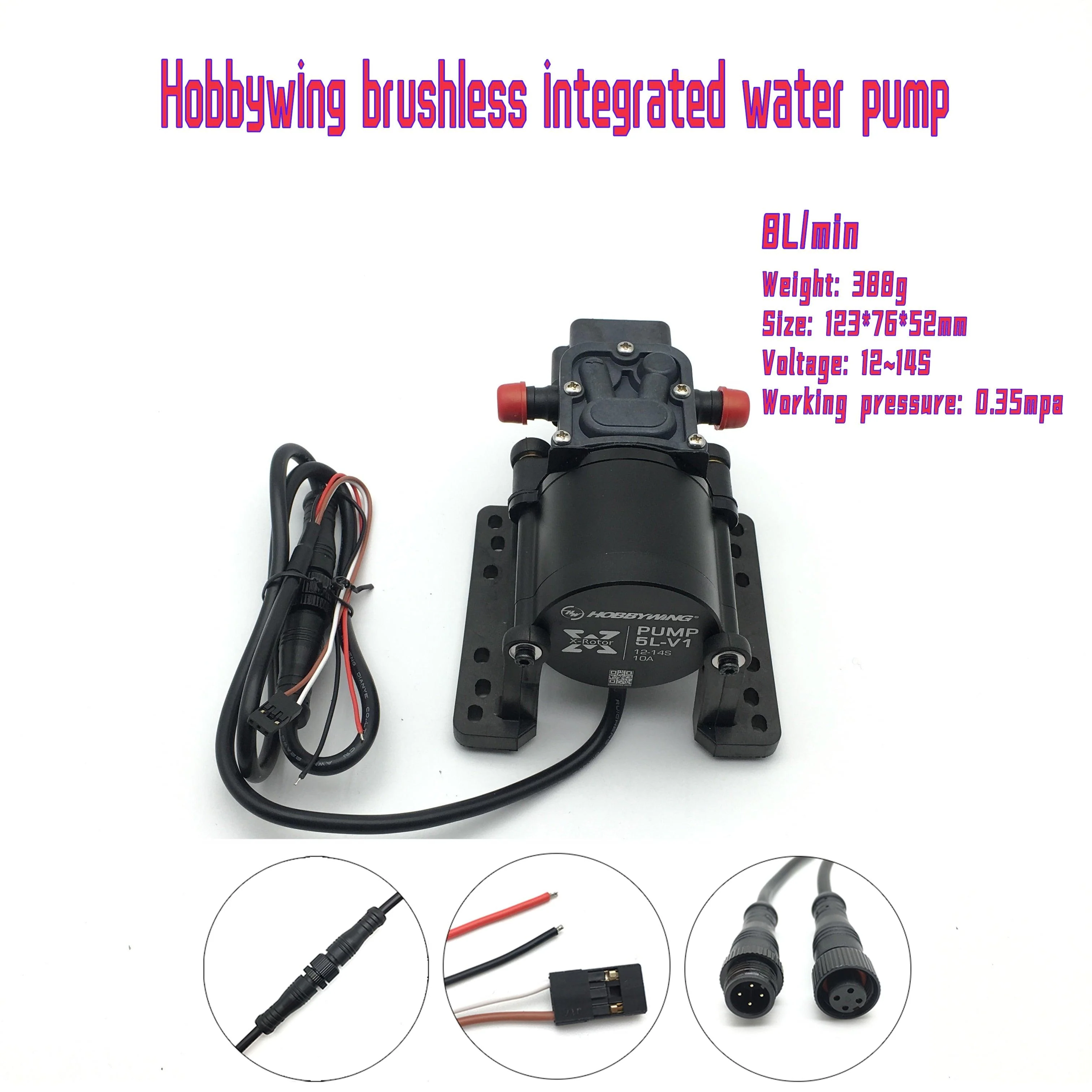 Agricultural drone Spray System -  Pressure Nozzles, hobbywing 5L 8L Brushless Water Pump Built-in ESC for 25kg 16kg 10kg for Agricultural drone