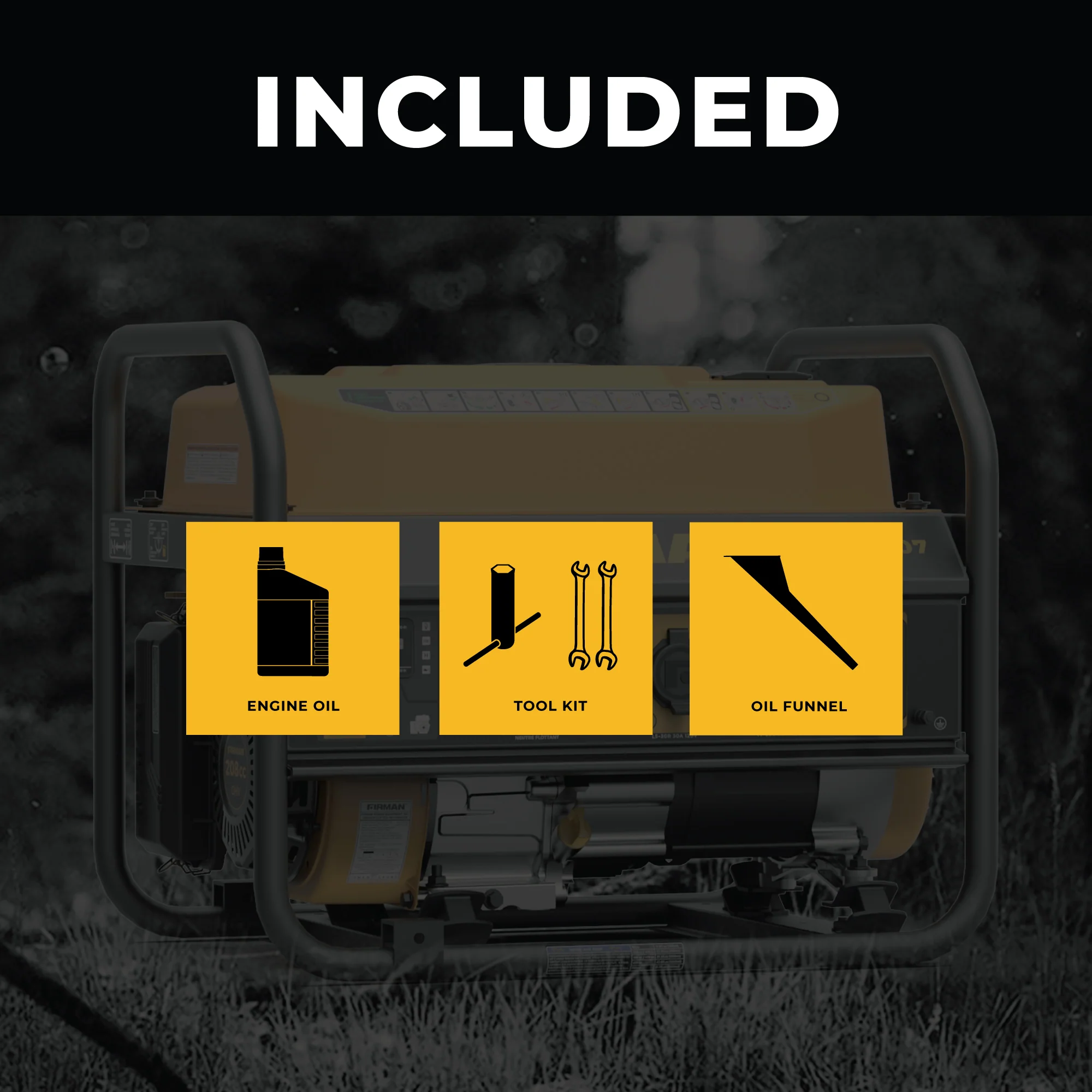 Gas Portable Generator 4550W Recoil Start