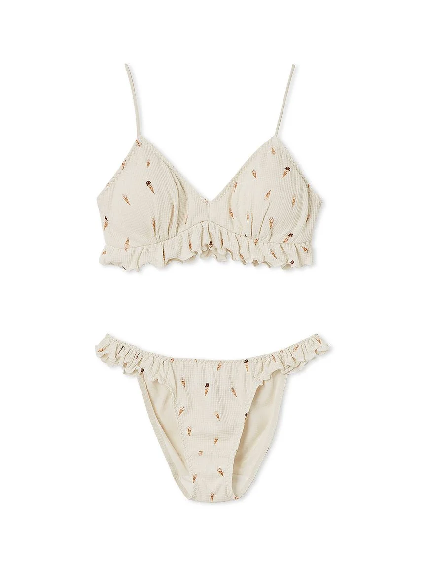 Ice Cream Waffle Bra & Underwear Set