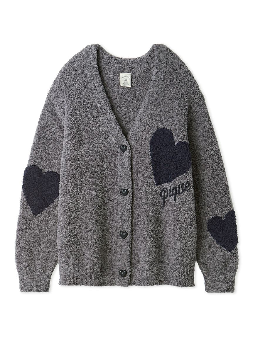 UNISEX Heart Jacquard Cardigan
