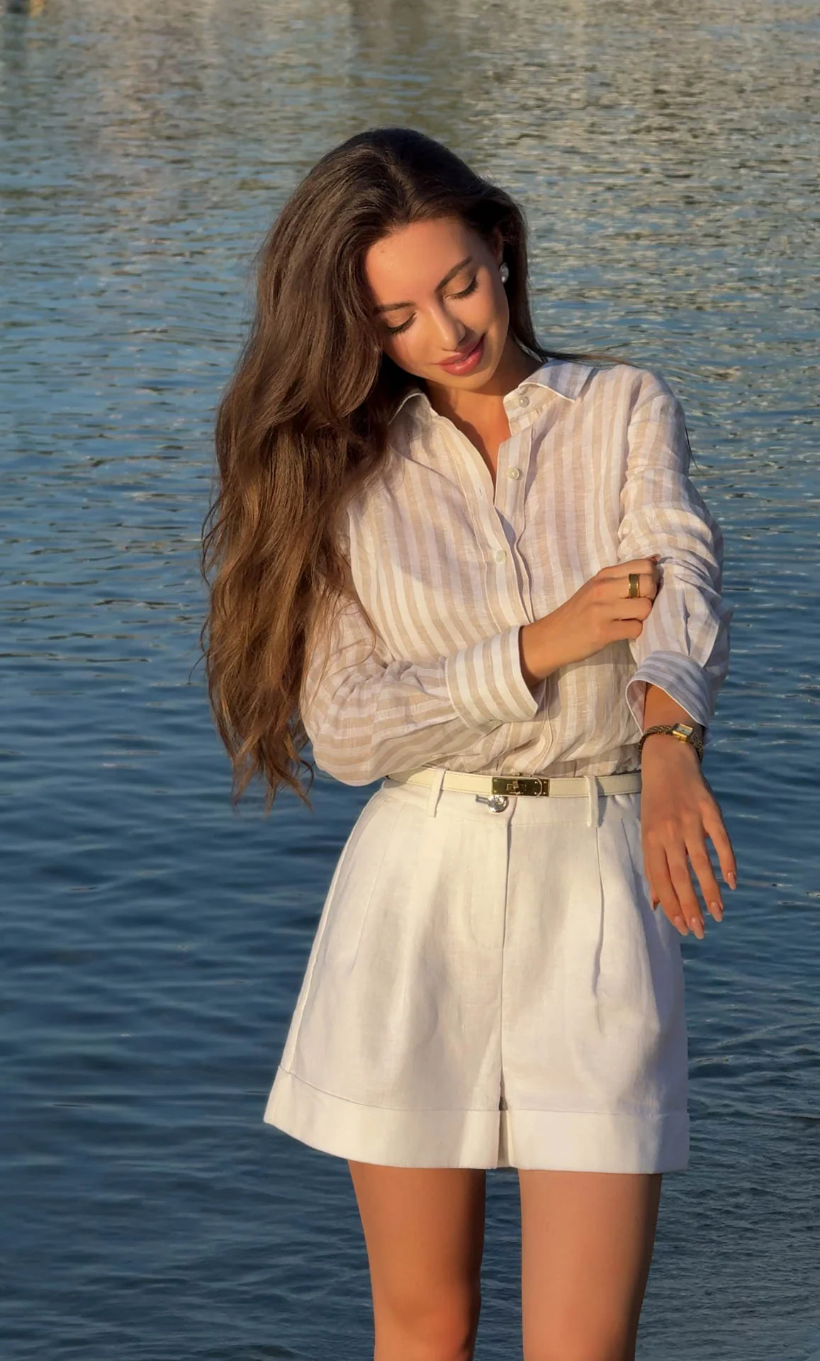 Selena Italian Linen Shorts