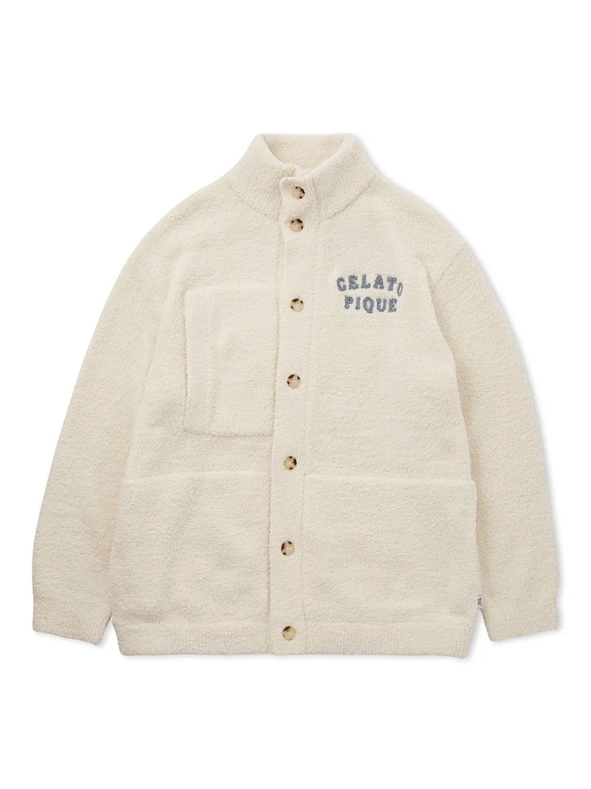 Mens Powder Gelato Monster Button-Front Lounge Cardigan