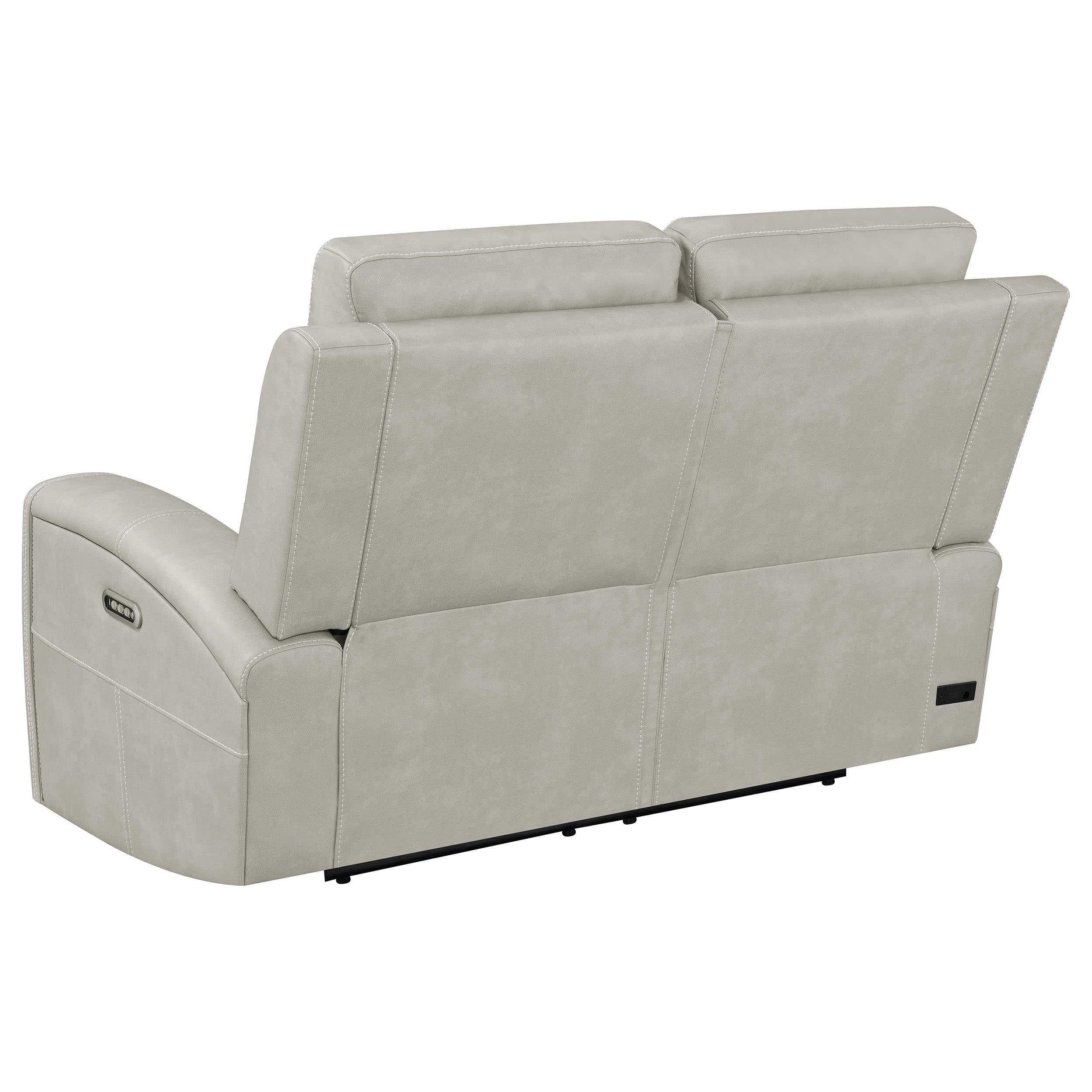 Brickston Triple Power Reclining Loveseat Grey