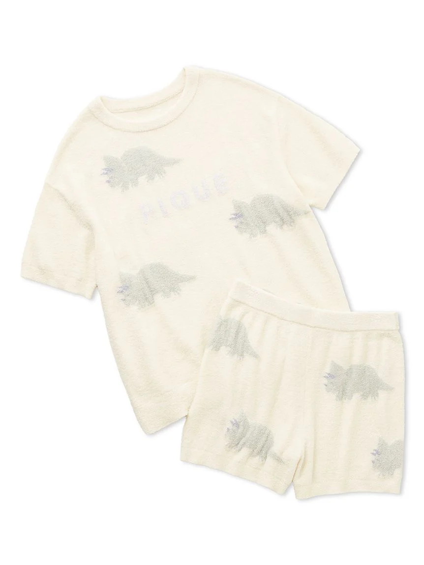 Smoothie Dinosaur Pullover & Shorts Loungewear Set
