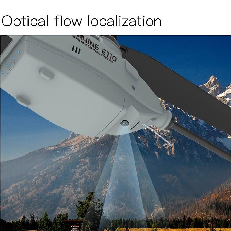 Eachine E110 RC Helicopter C127 Helicopter - 2.4G 720P HD Camera  6-Axis Gyro Optical Flow Localization Flybarless Scale RC Drone Helicopter RTF