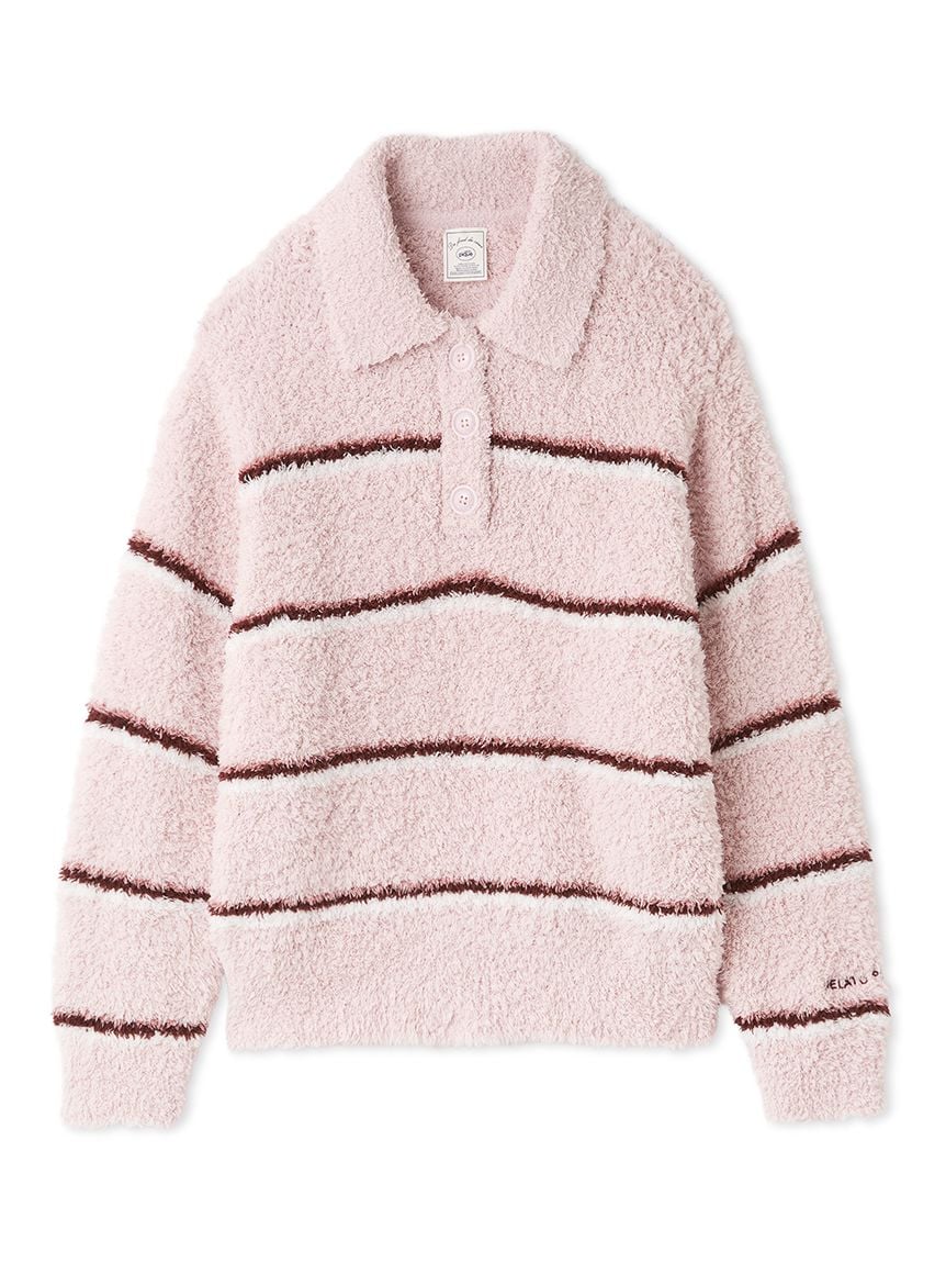 Gelato Narrow Border Pullover With Polo Collar