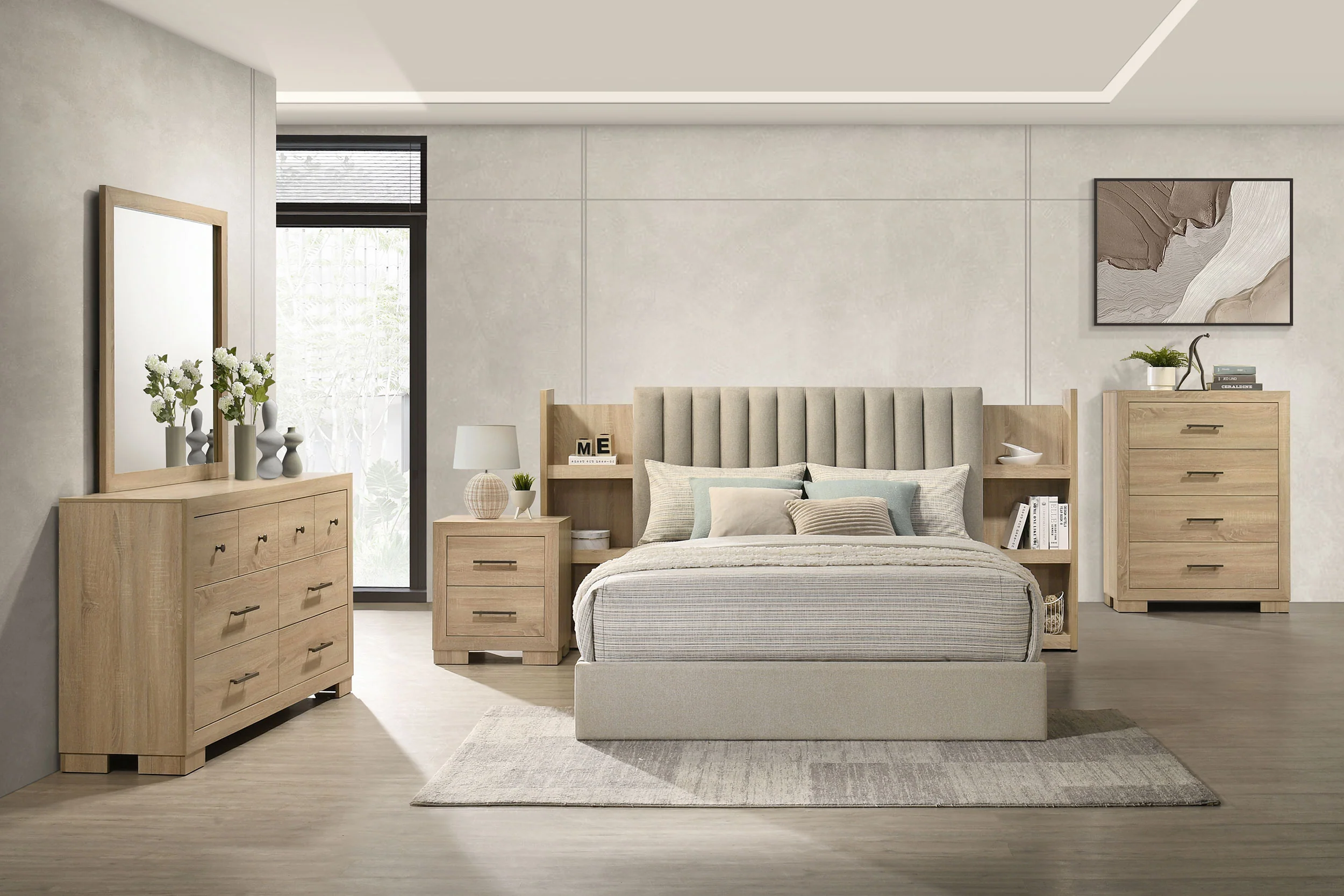 Arielle Bedroom Set Light Oak