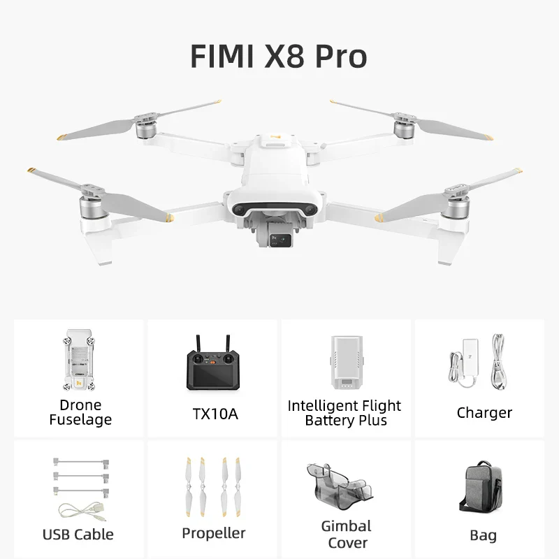 FIMI X8 Pro Camera Drone With Tri-Directional Obstacle Sensing