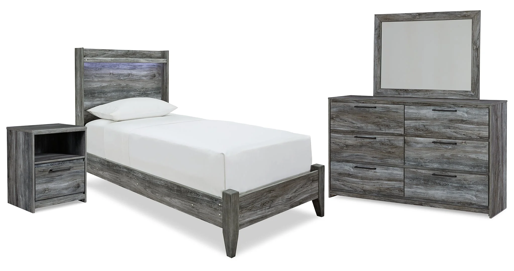 Baystorm Grey Panel Bedroom Set