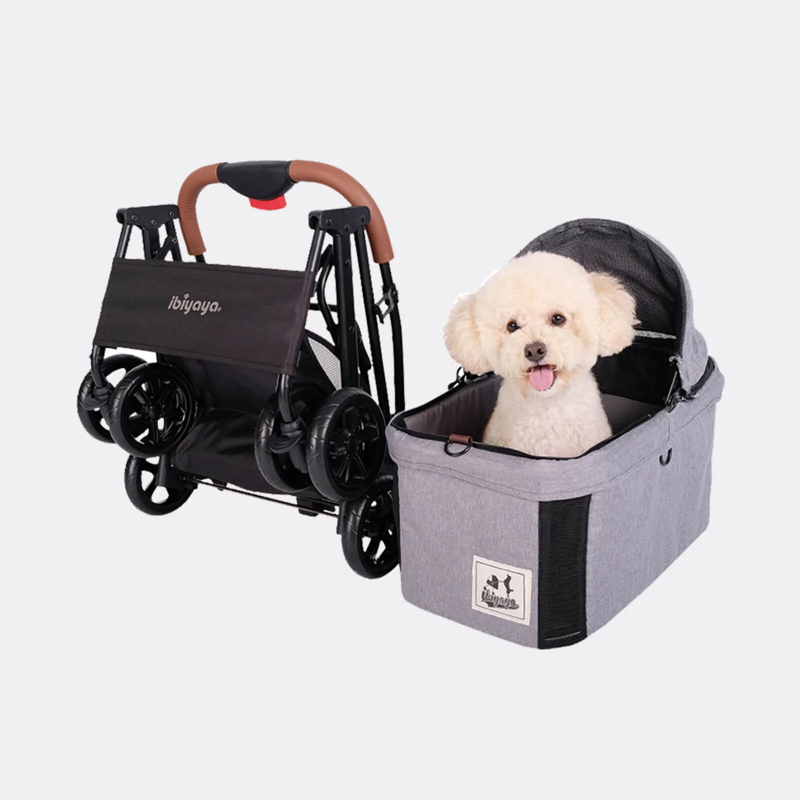 Travois 3 in 1 Pet Stroller with Detachable Carrier