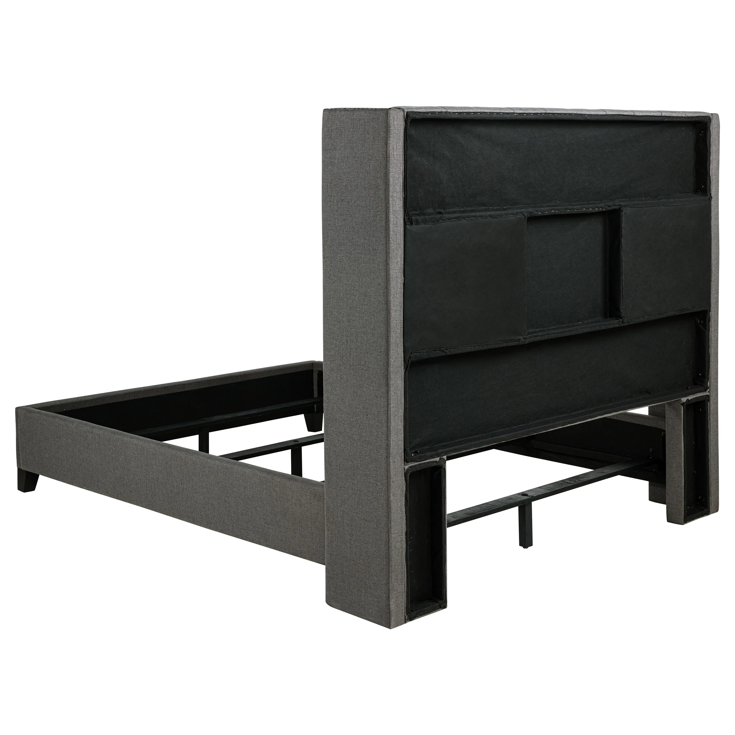 Bancroft Upholstered Wingback Bed Grey