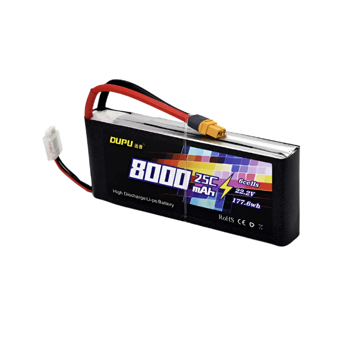 DUPU 8000mAh 3S/4S/6S High Discharge LiPo Drone Battery – 25C / 60C / 85C – XT60/XT90