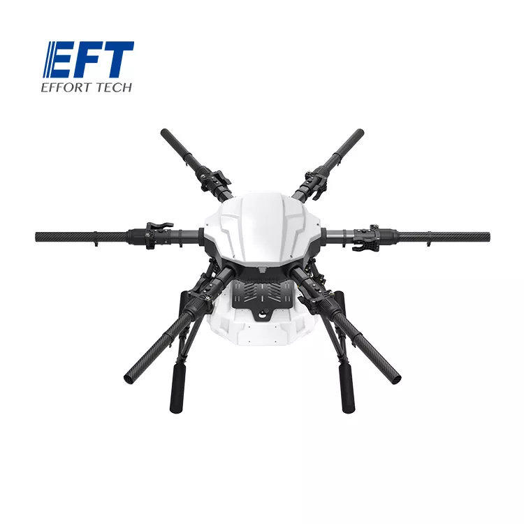 EFT E610P 10L Agriculture Drone -  6-Axis Sprayer Spreader Drone 10L Water Tank Compact With Hobbywing X6, JIYI K++ V2, Skydroid H12,TATTU 12S Battery