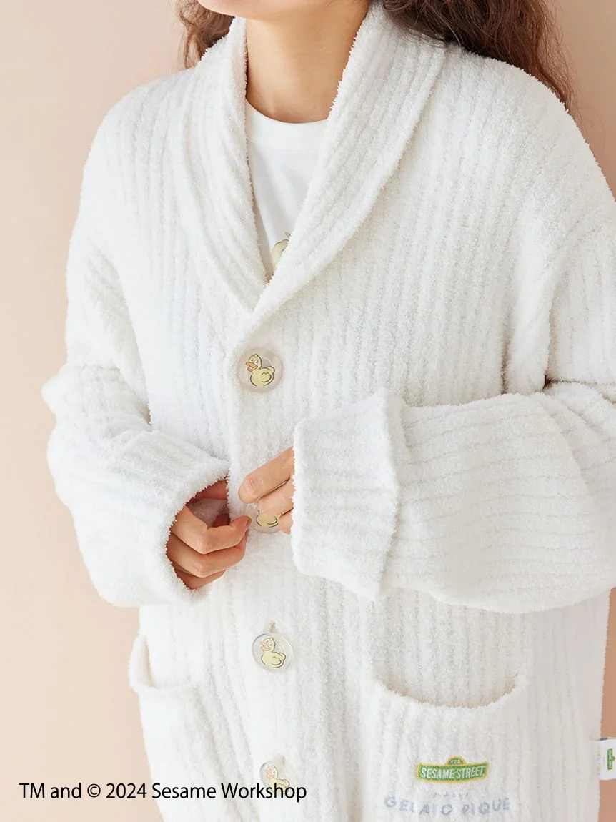 【SESAME STREET】【UNISEX】 Powder Motif Jacquard Shawl Cardigan